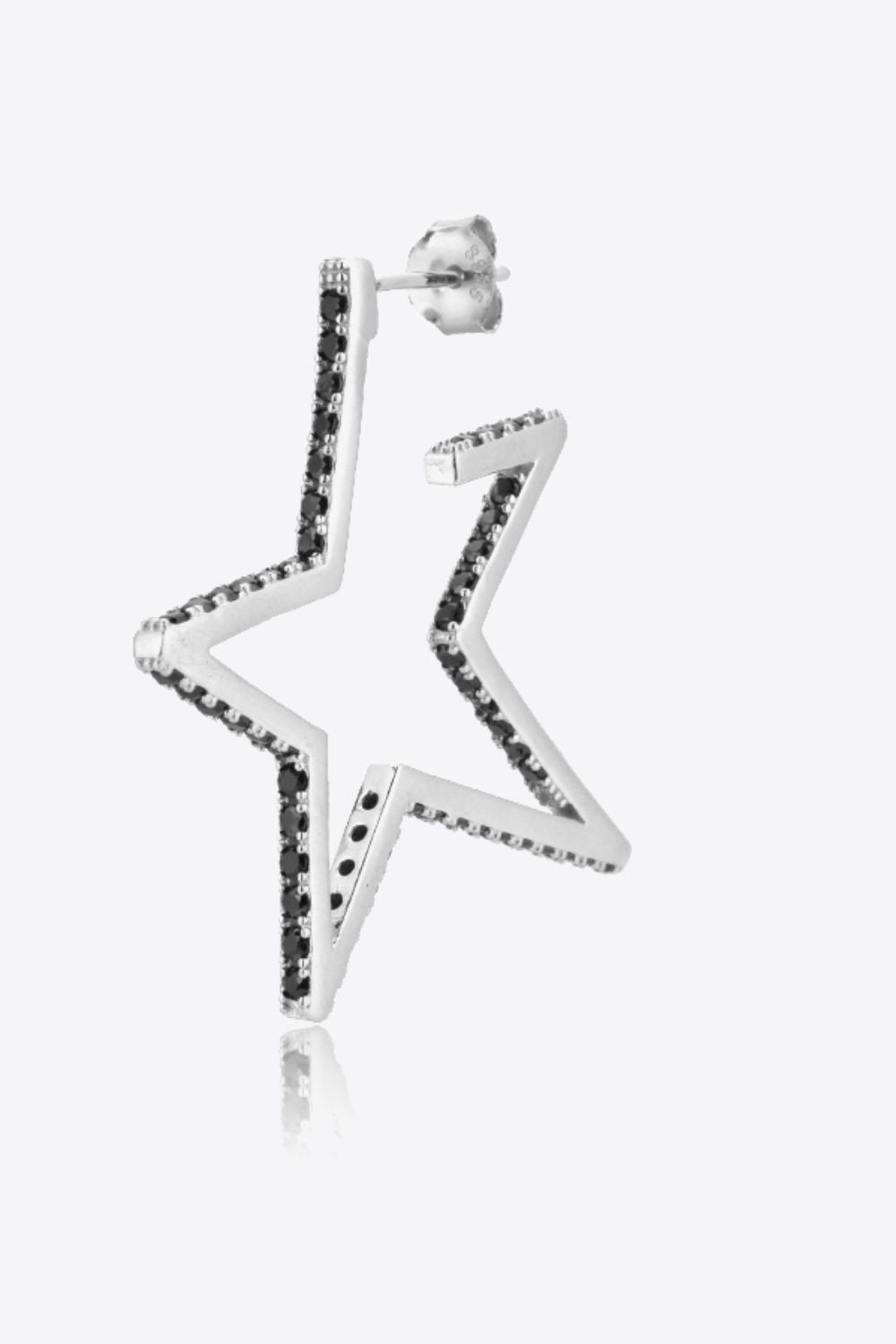 Zircon Star 925 Sterling Silver Earrings - NocturnalExpressions