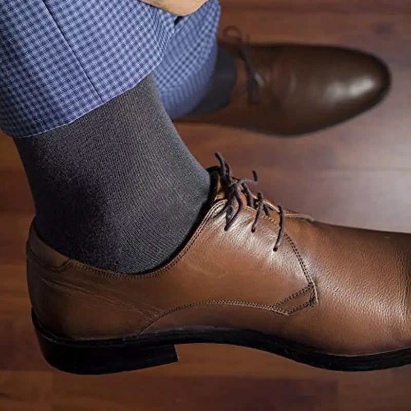 Black Breathable Business Dress Socks - NocturnalExpressions