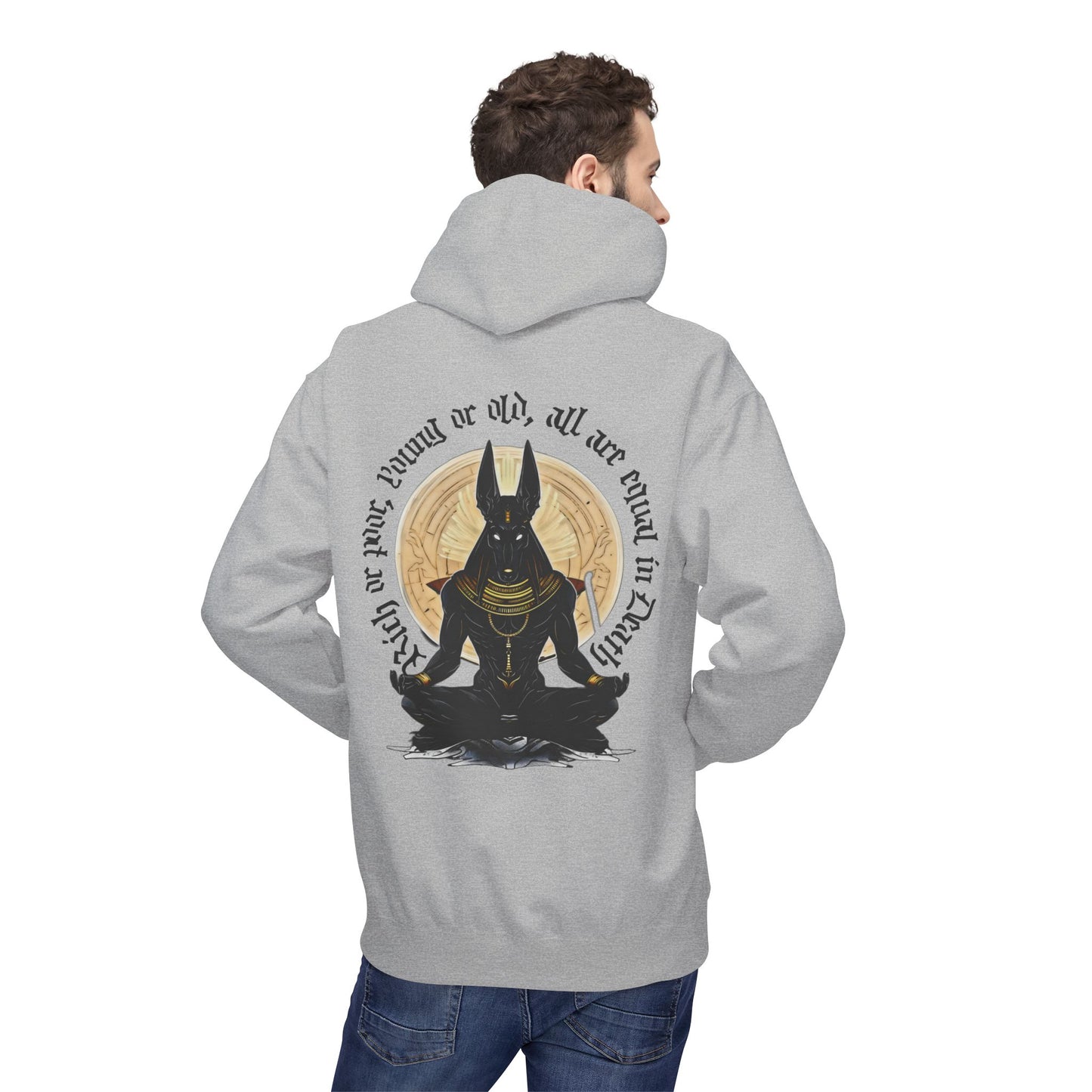 All Are Equal In Death Typographical Art Unisex Softstyle Fleece Hoodie