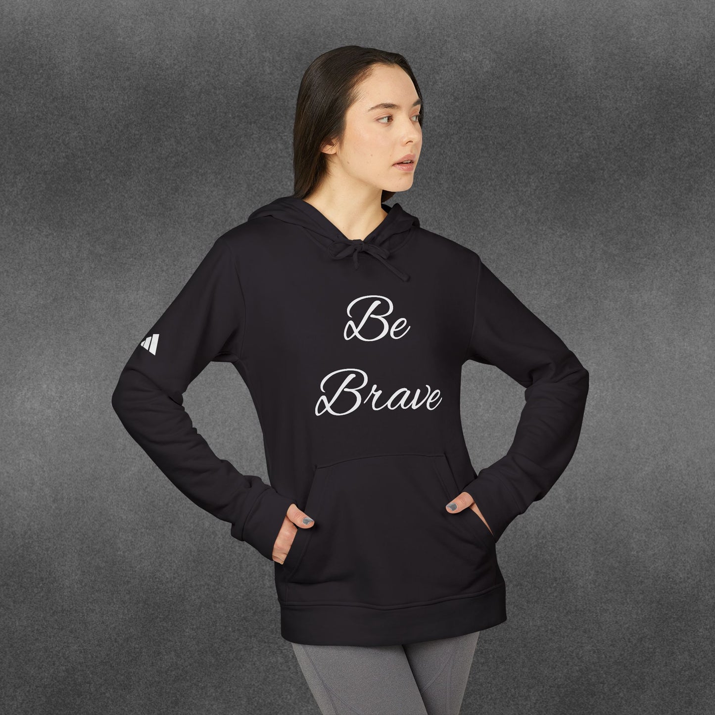 Be Brave Typography adidas® Unisex Fleece Hoodie