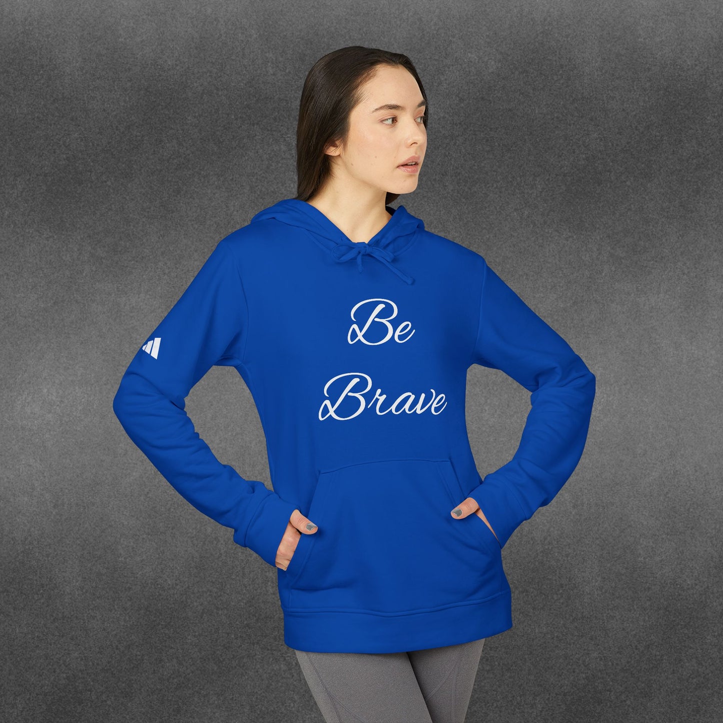 Be Brave Typography adidas® Unisex Fleece Hoodie