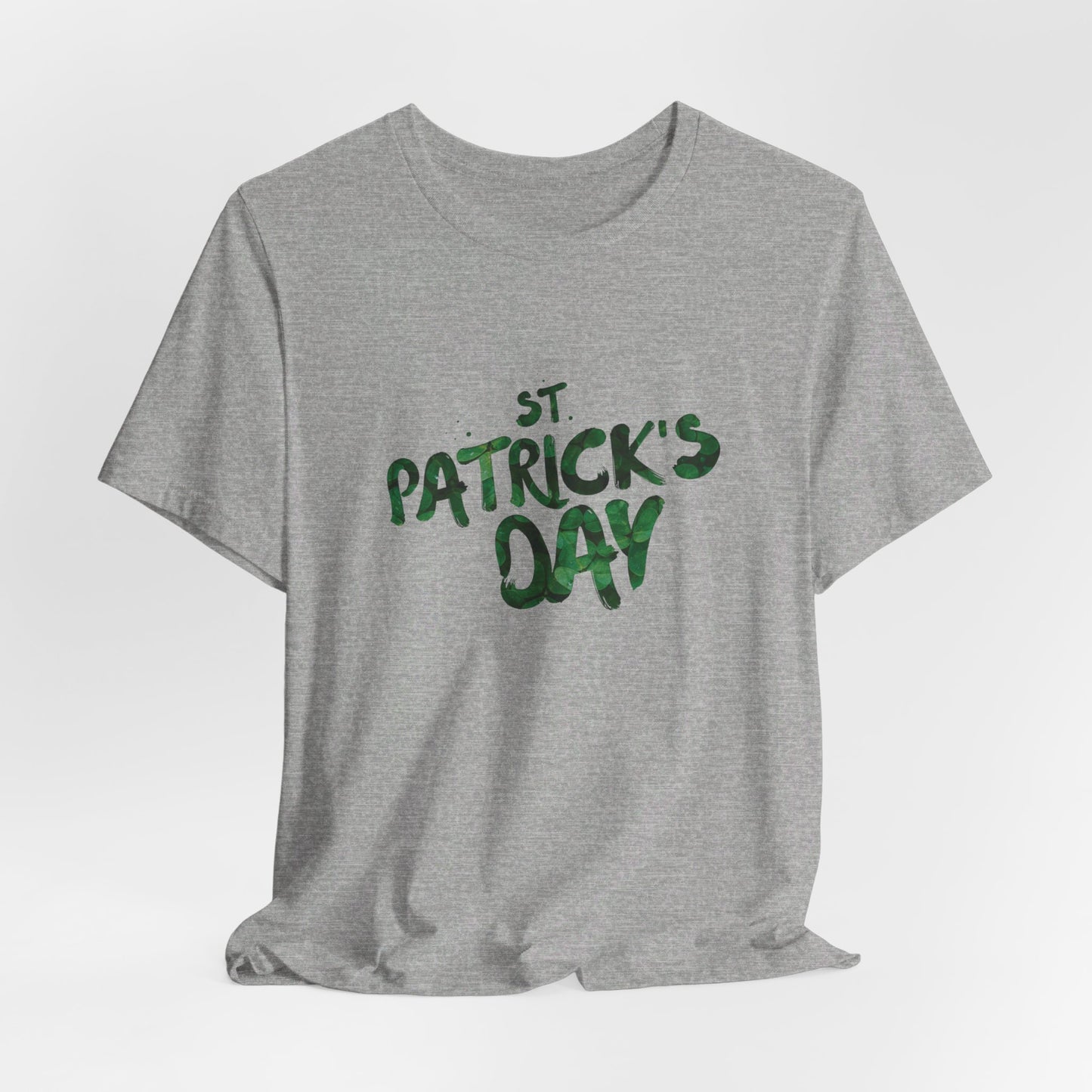 St Patrick's Day Shamrocks Typography Graphic Design Jersey Short Sleeve Tee