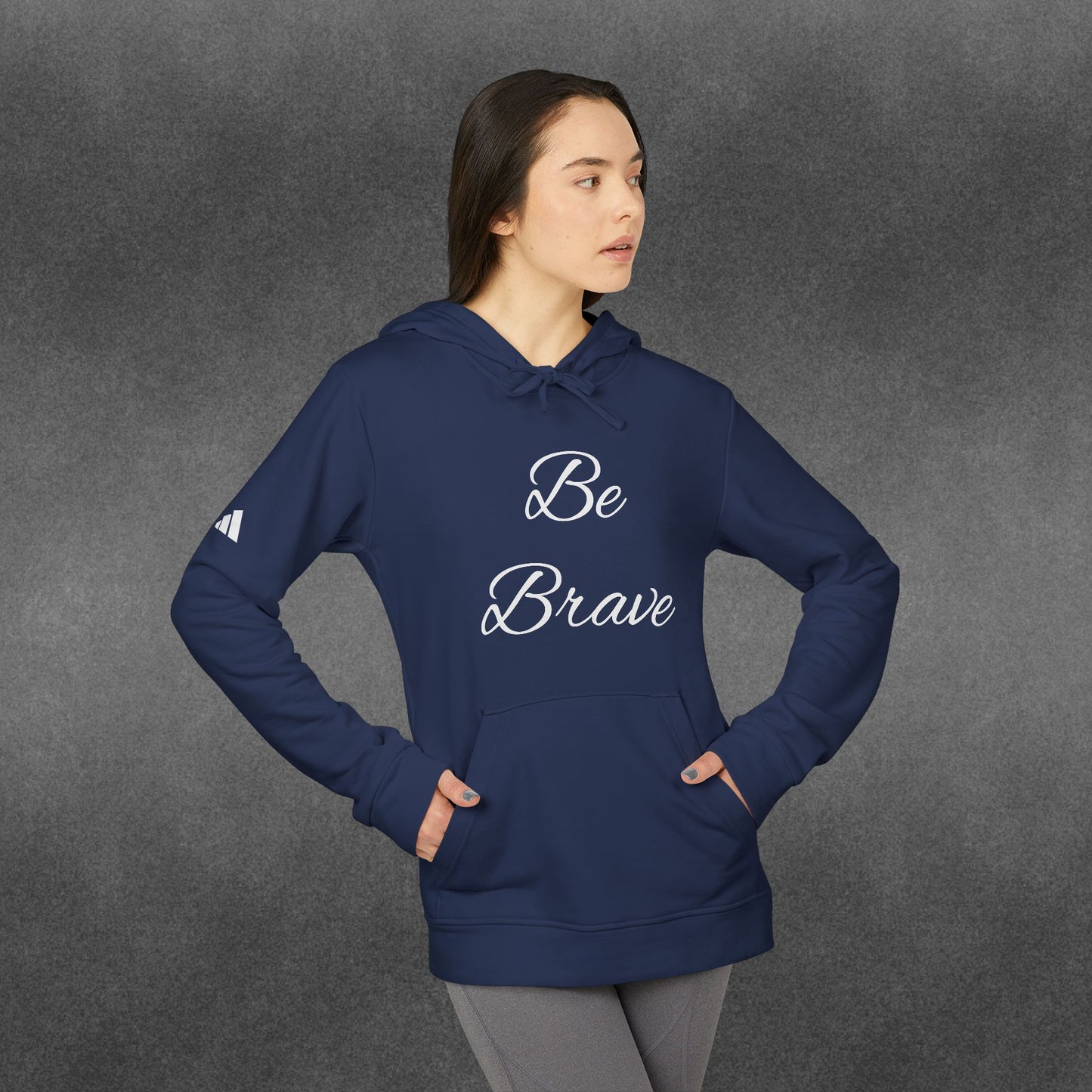 Be Brave Typography adidas® Unisex Fleece Hoodie