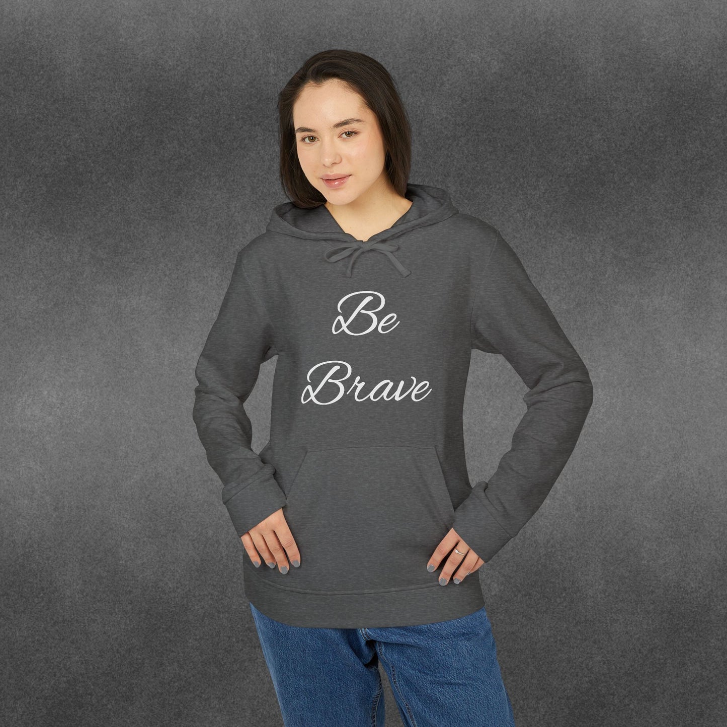 Be Brave Typography adidas® Unisex Fleece Hoodie