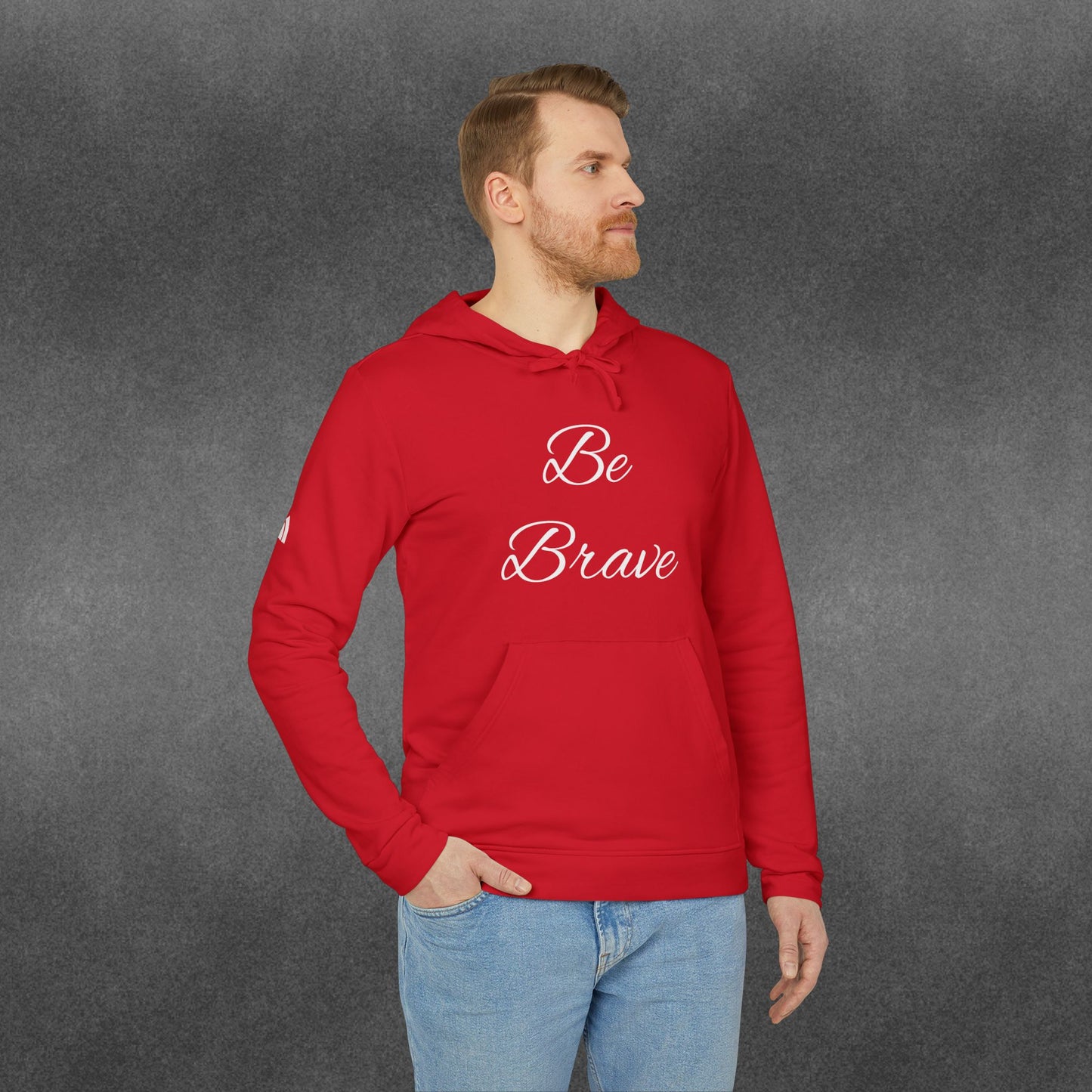 Be Brave Typography adidas® Unisex Fleece Hoodie