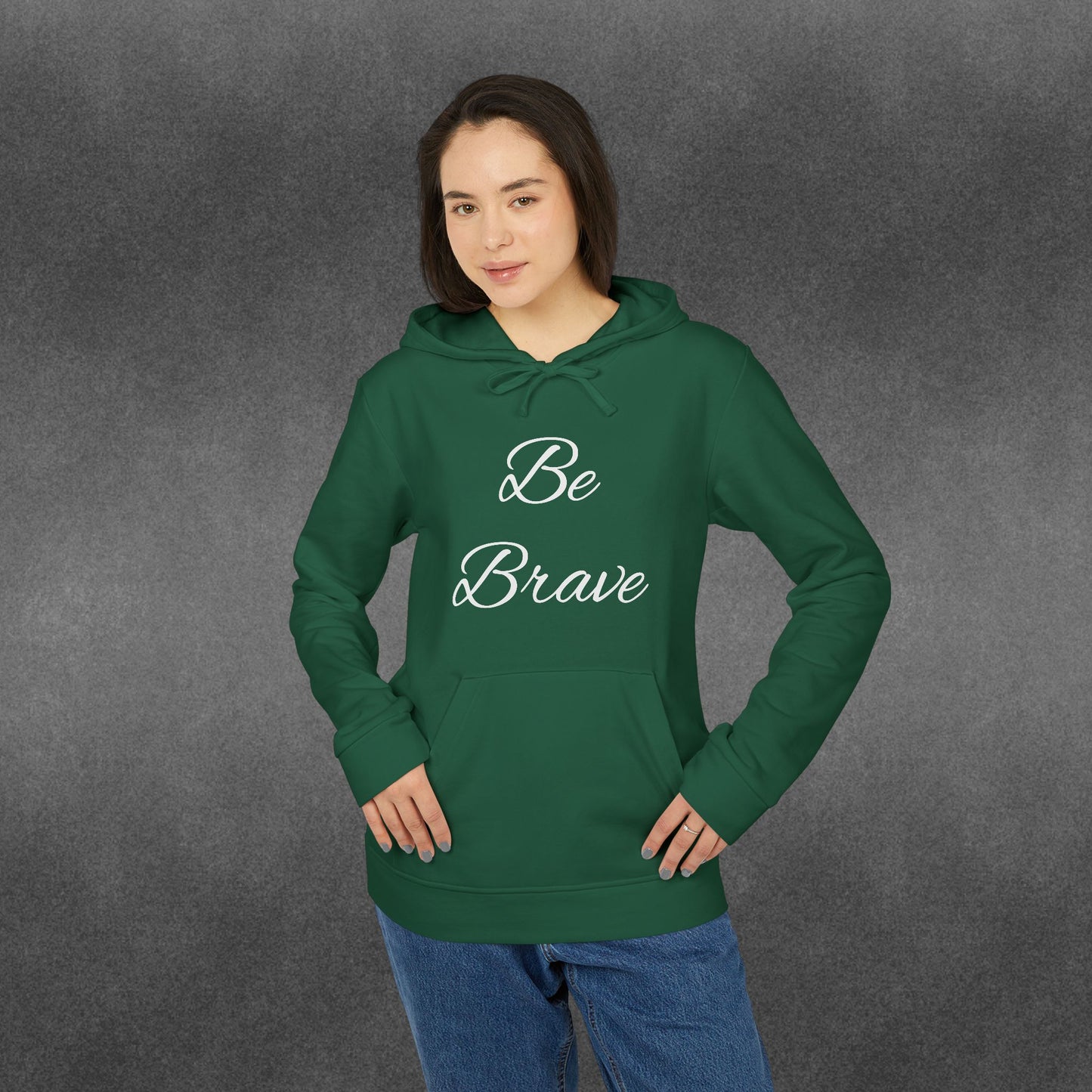 Be Brave Typography adidas® Unisex Fleece Hoodie