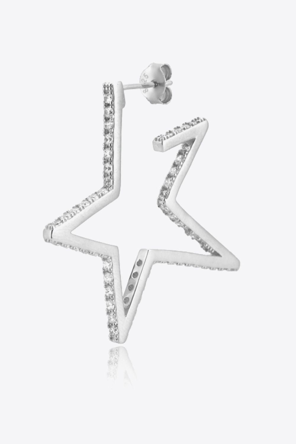 Zircon Star 925 Sterling Silver Earrings - NocturnalExpressions