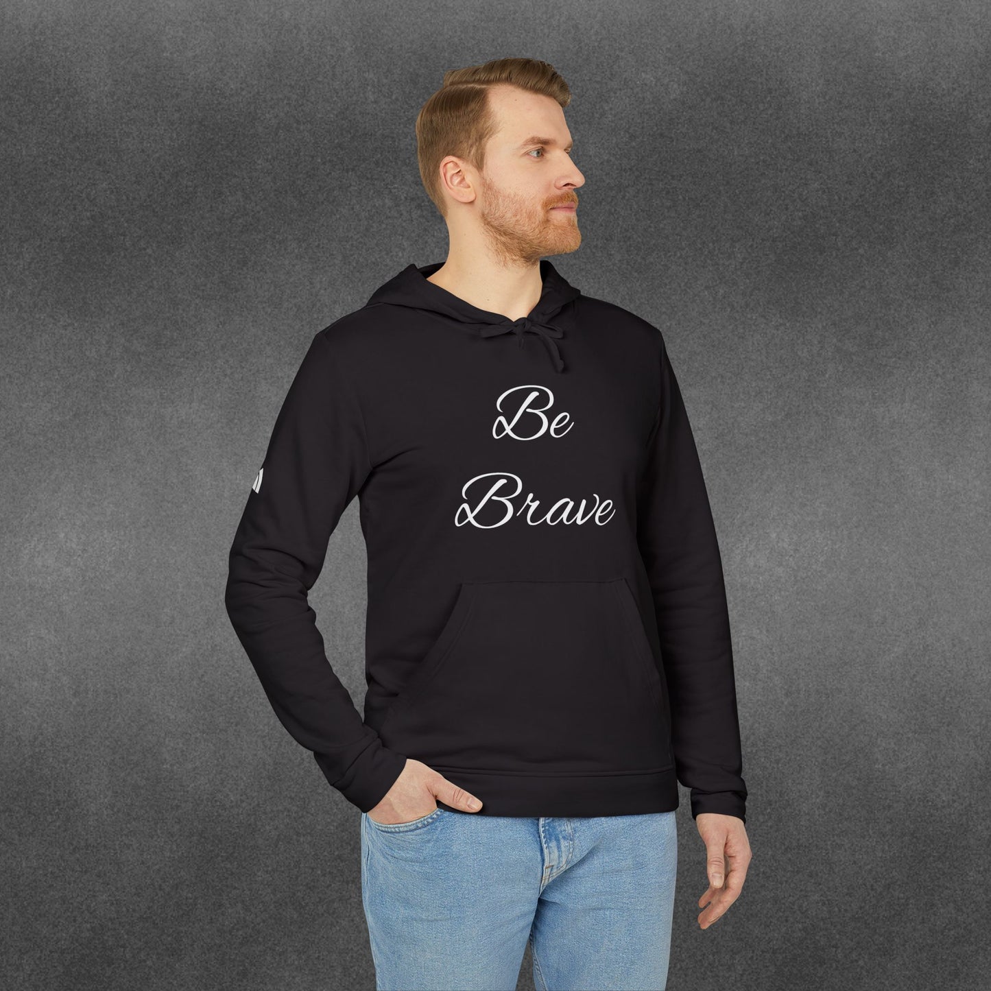 Be Brave Typography adidas® Unisex Fleece Hoodie