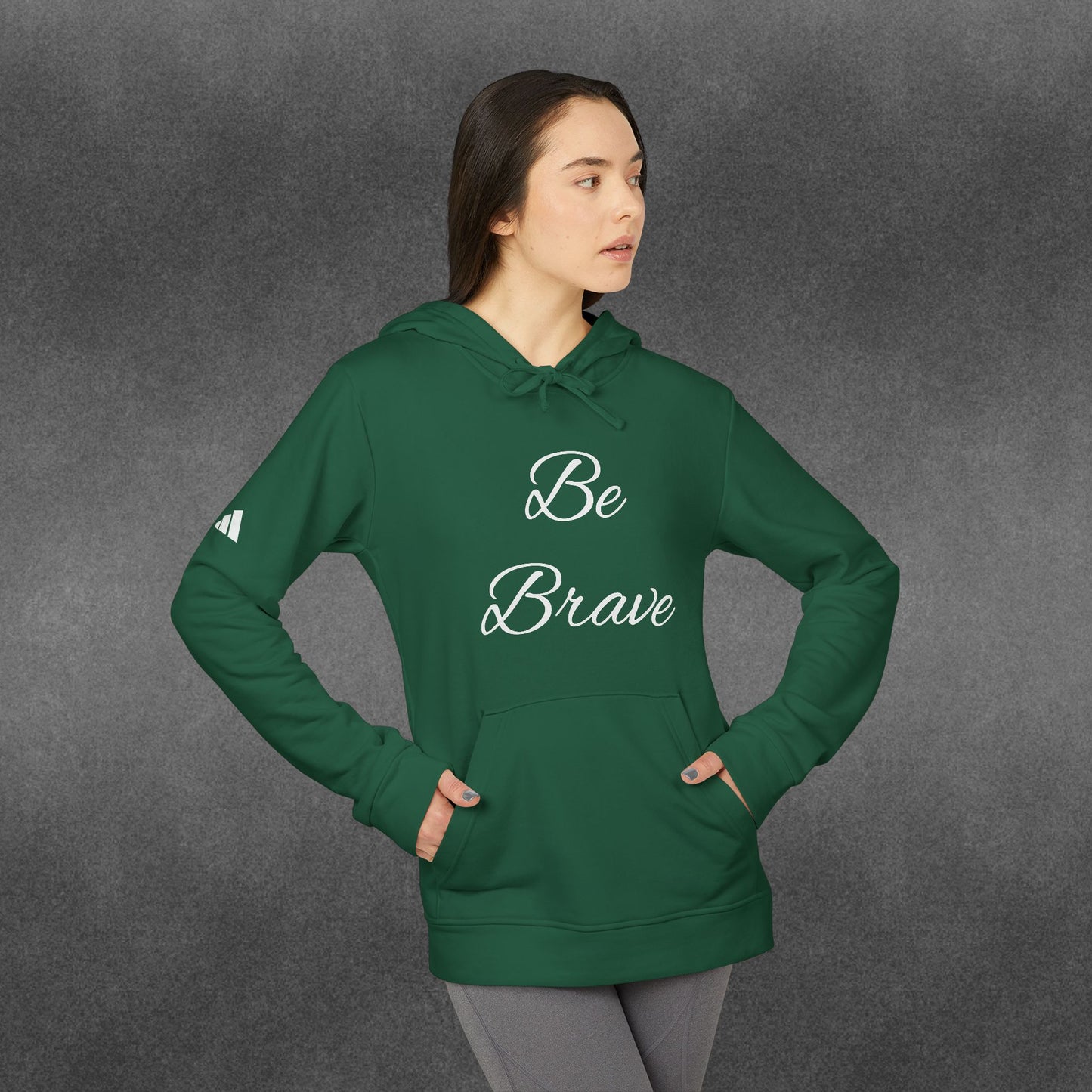 Be Brave Typography adidas® Unisex Fleece Hoodie