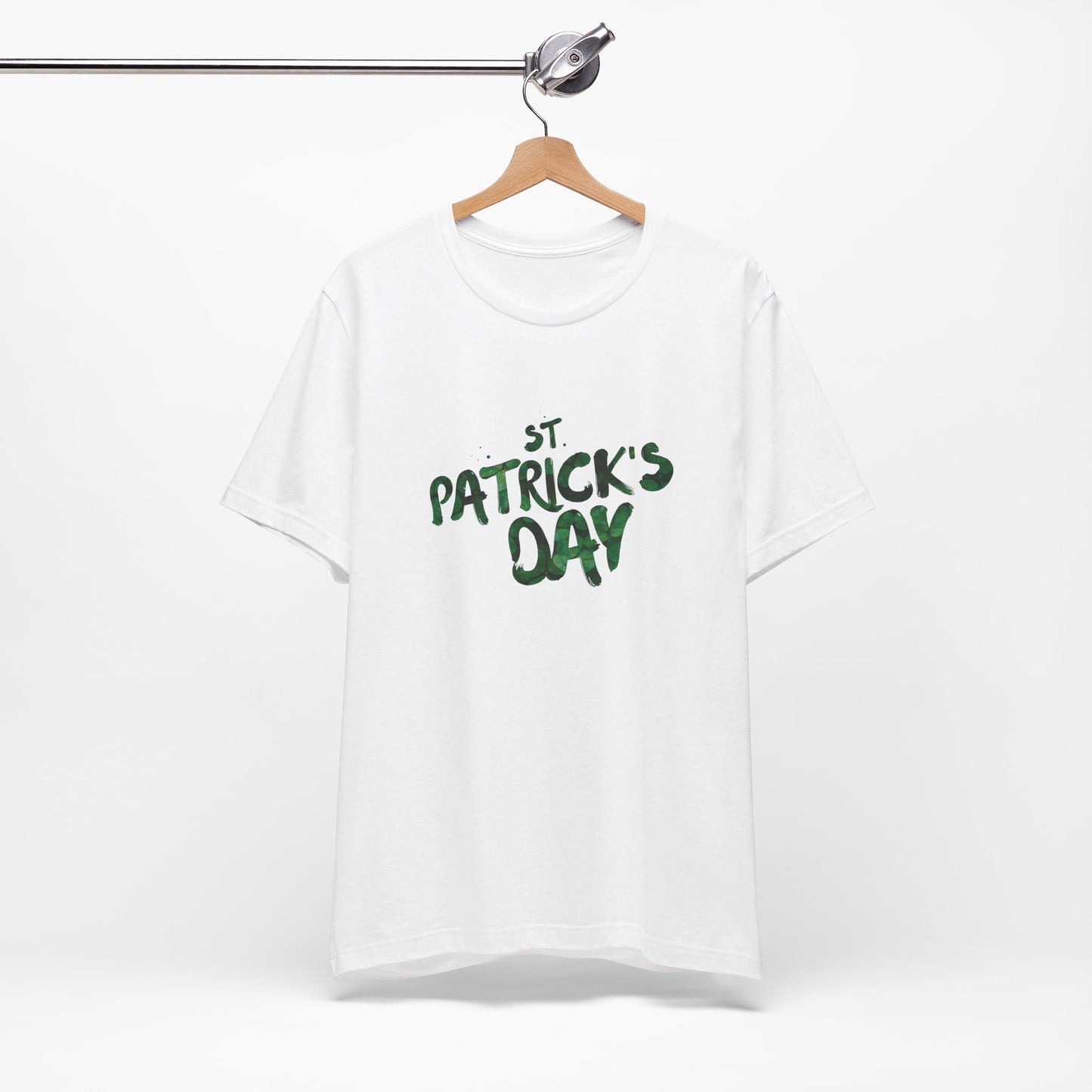 St Patrick's Day Shamrocks Typography Graphic Design Jersey Short Sleeve Tee