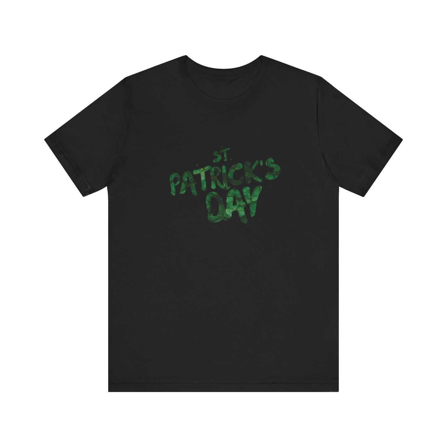 St Patrick's Day Shamrocks Typography Graphic Design Jersey Short Sleeve Tee