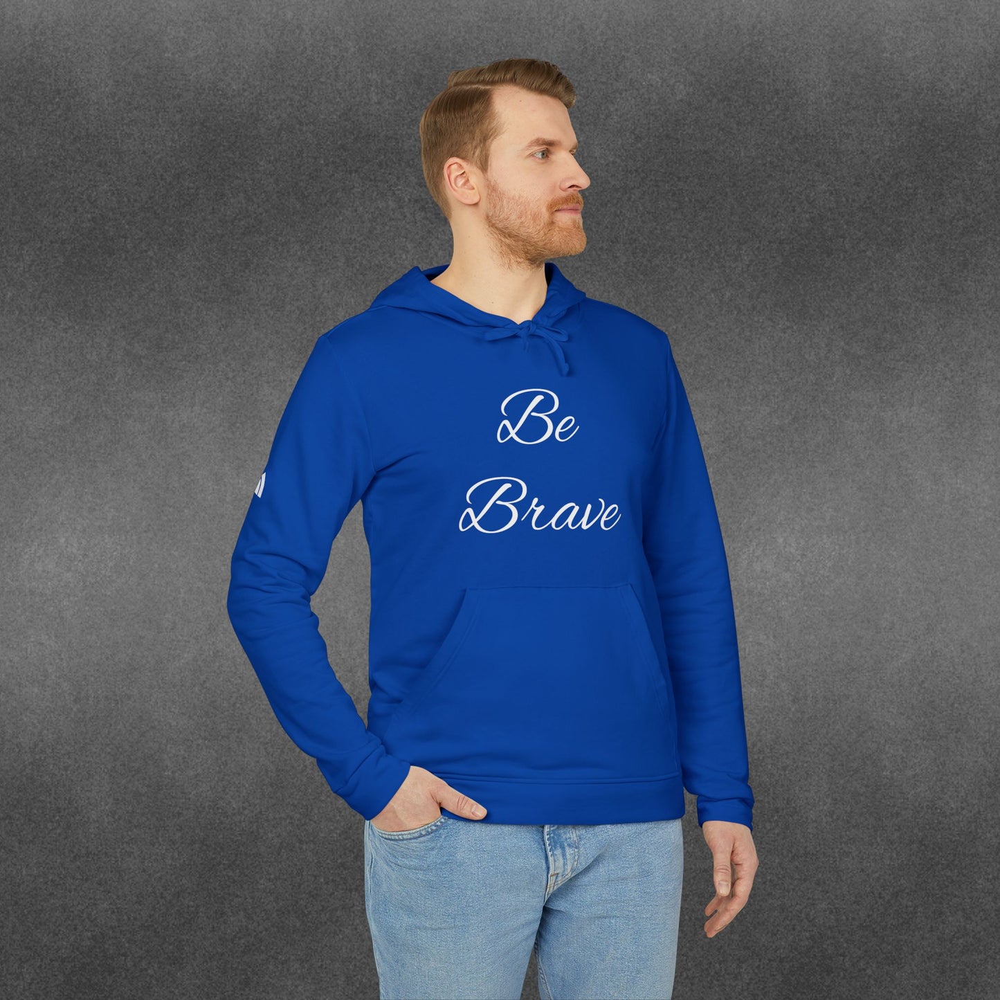 Be Brave Typography adidas® Unisex Fleece Hoodie