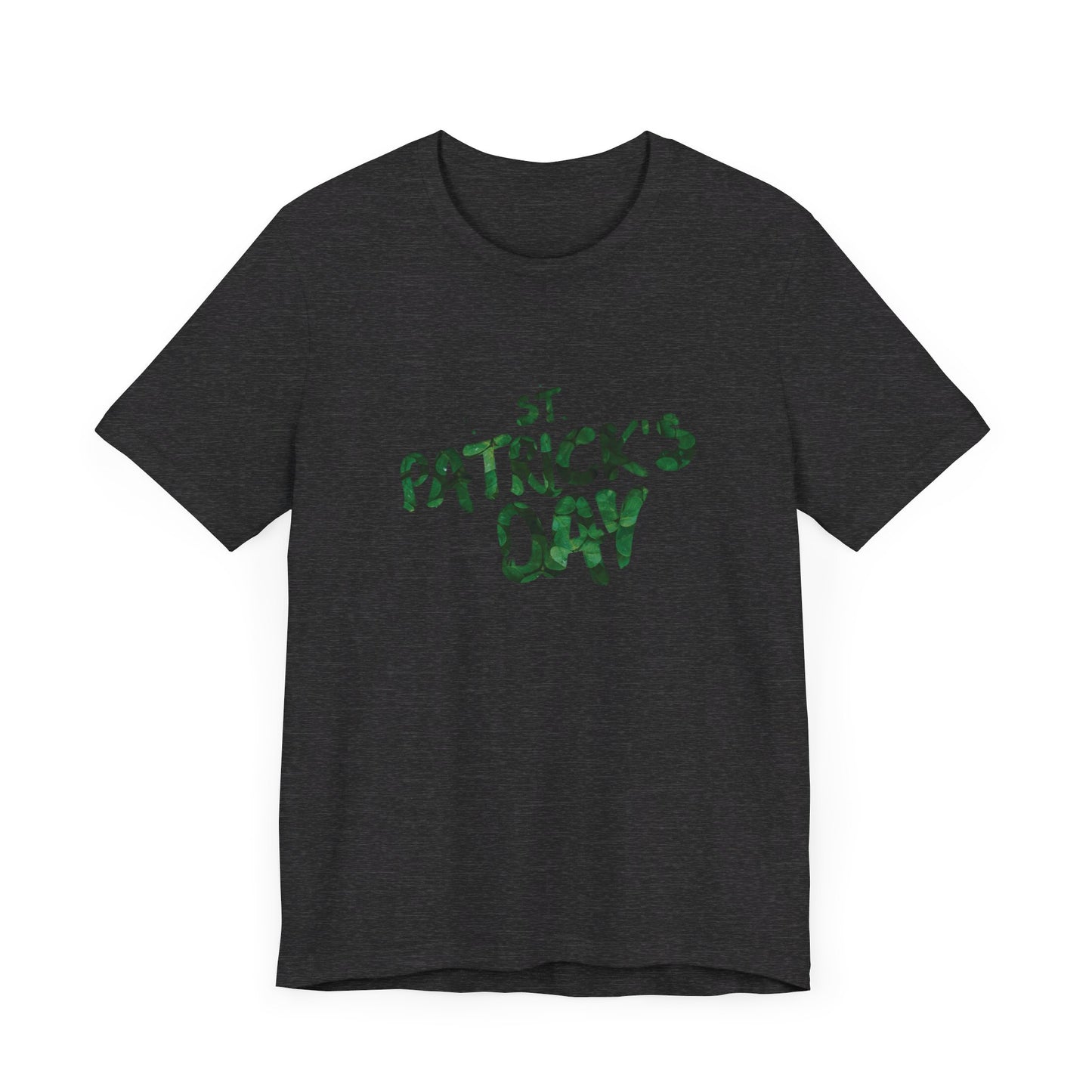 St Patrick's Day Shamrocks Typography Graphic Design Jersey Short Sleeve Tee