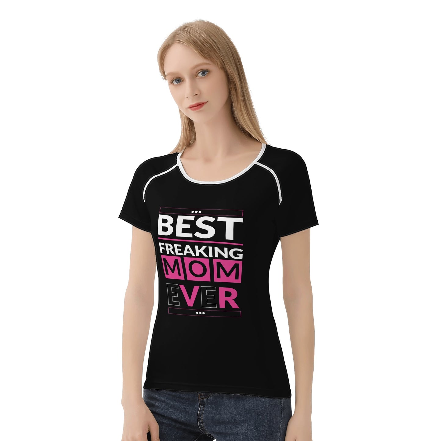 Womens Best Mom Ever Typography T-shirt