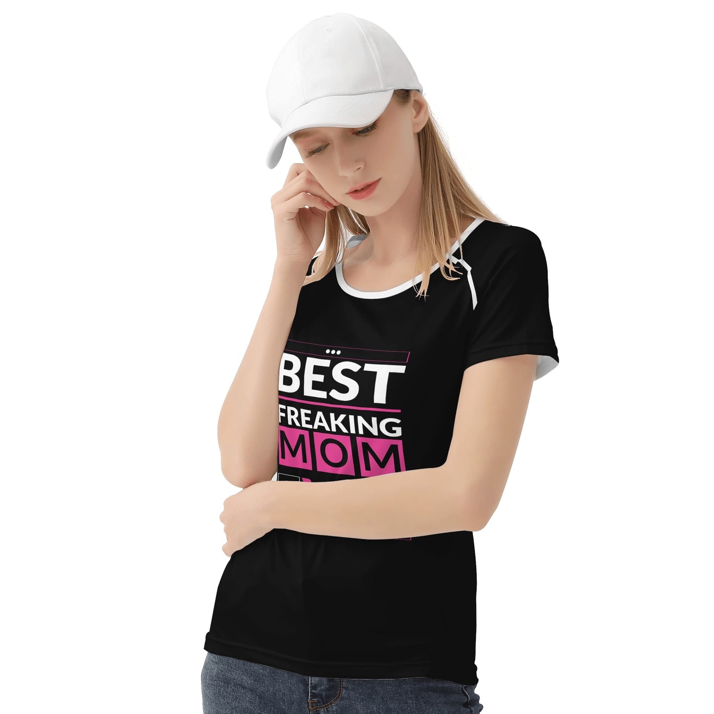 Womens Best Mom Ever Typography T-shirt