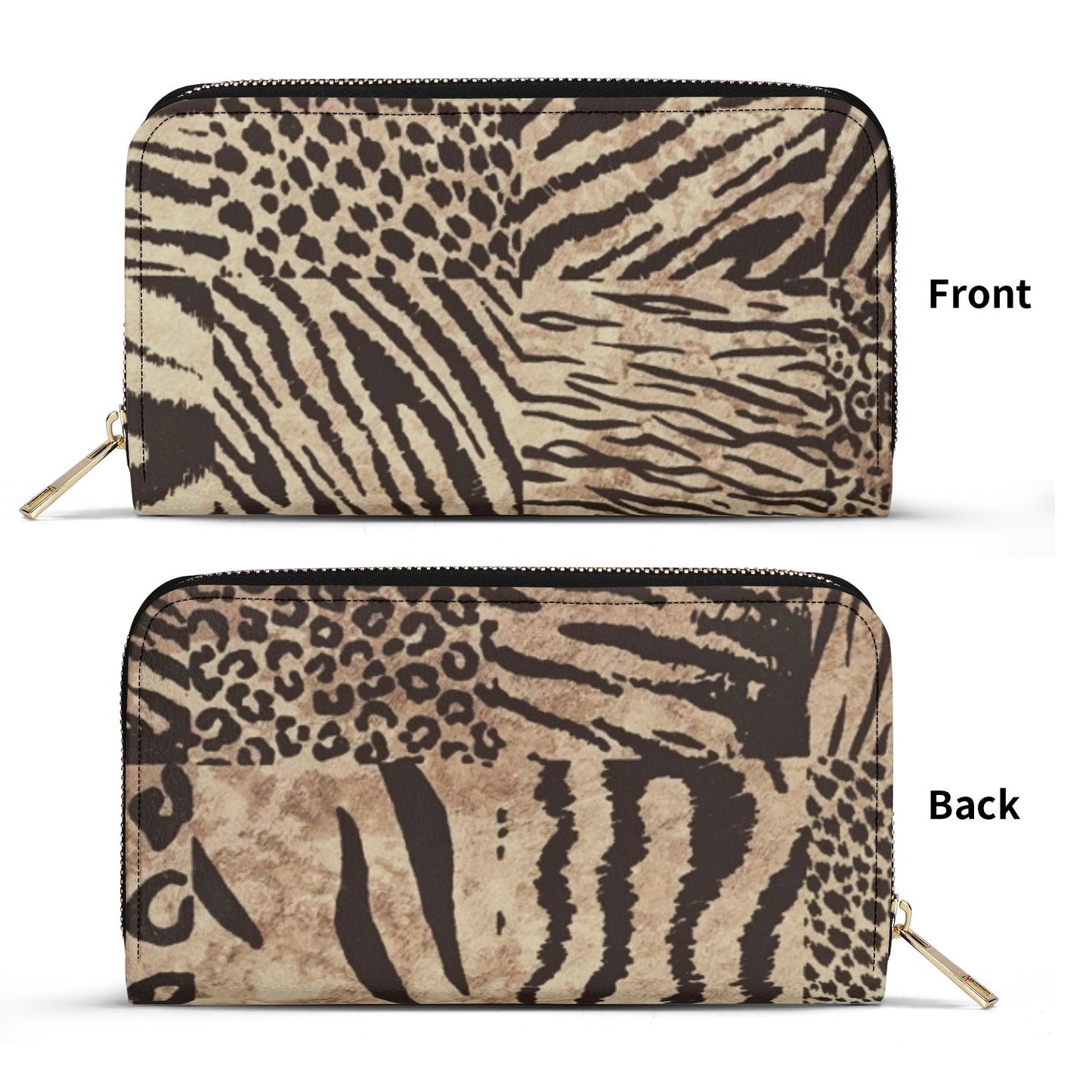 Animal Print Pattern Print PU Leather Wallet - NocturnalExpressions