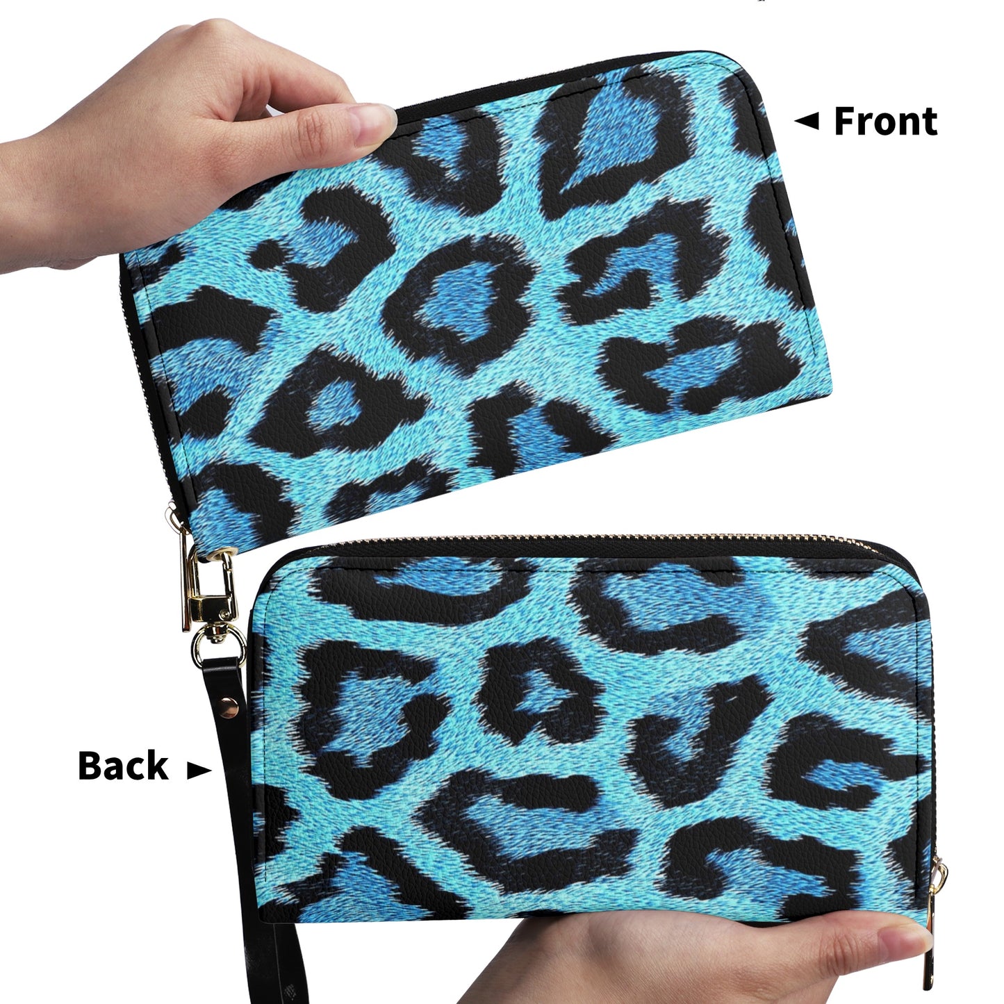 Teal Leopard Print PU Leather Wallet - NocturnalExpressions