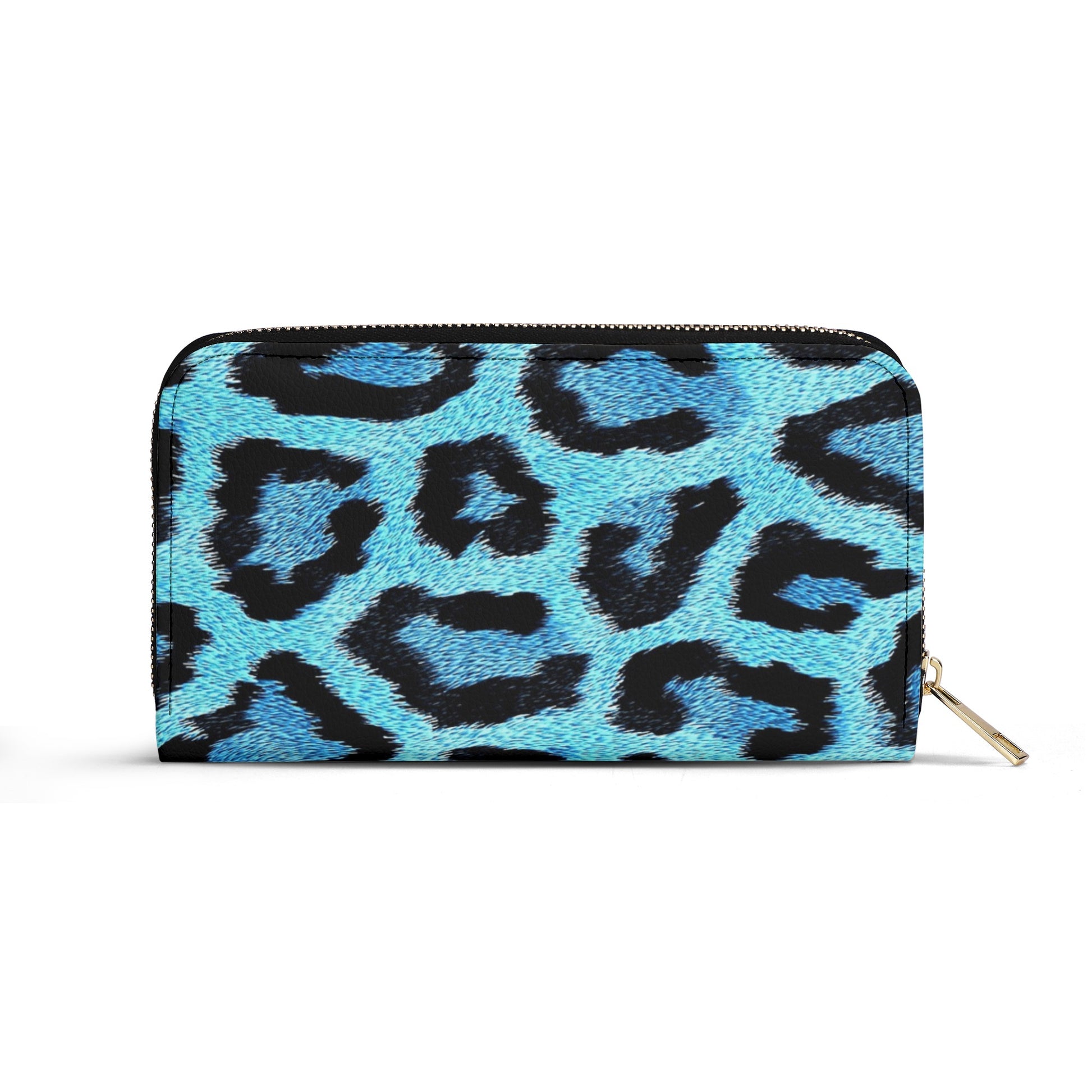 Teal Leopard Print PU Leather Wallet - NocturnalExpressions