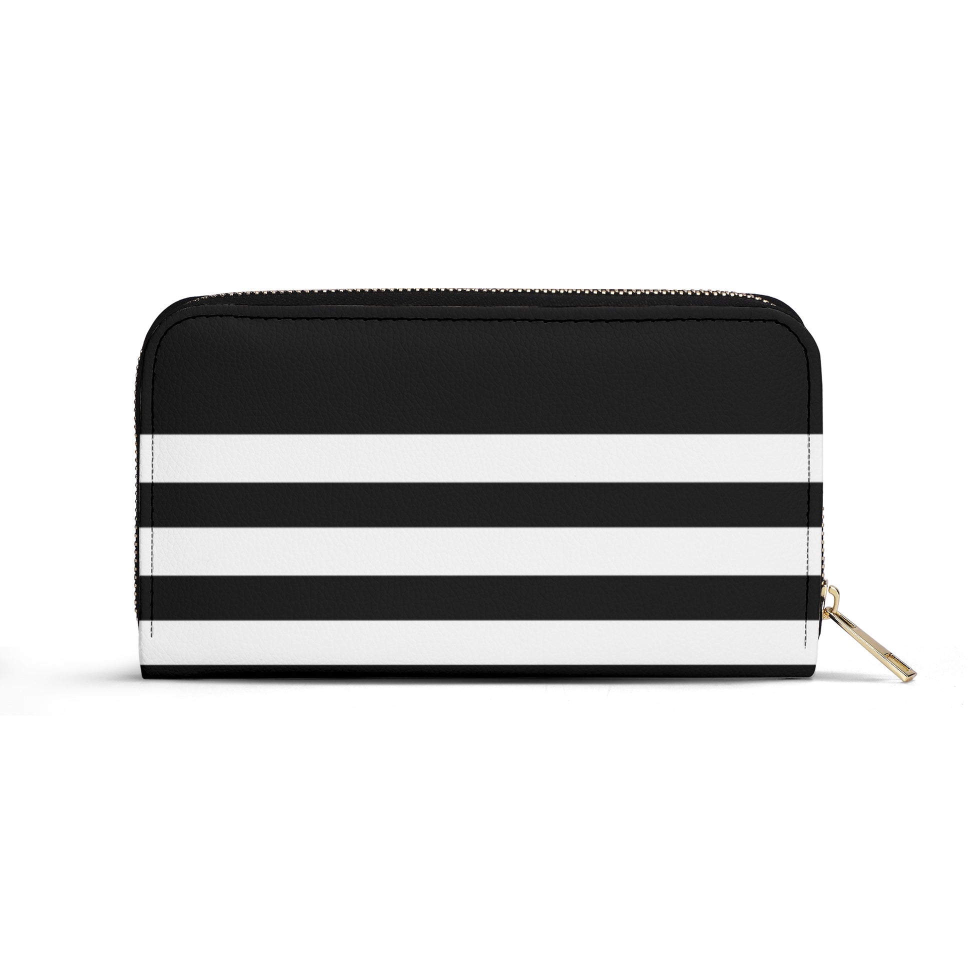 Black With White Stripes PU Leather Wallet - NocturnalExpressions