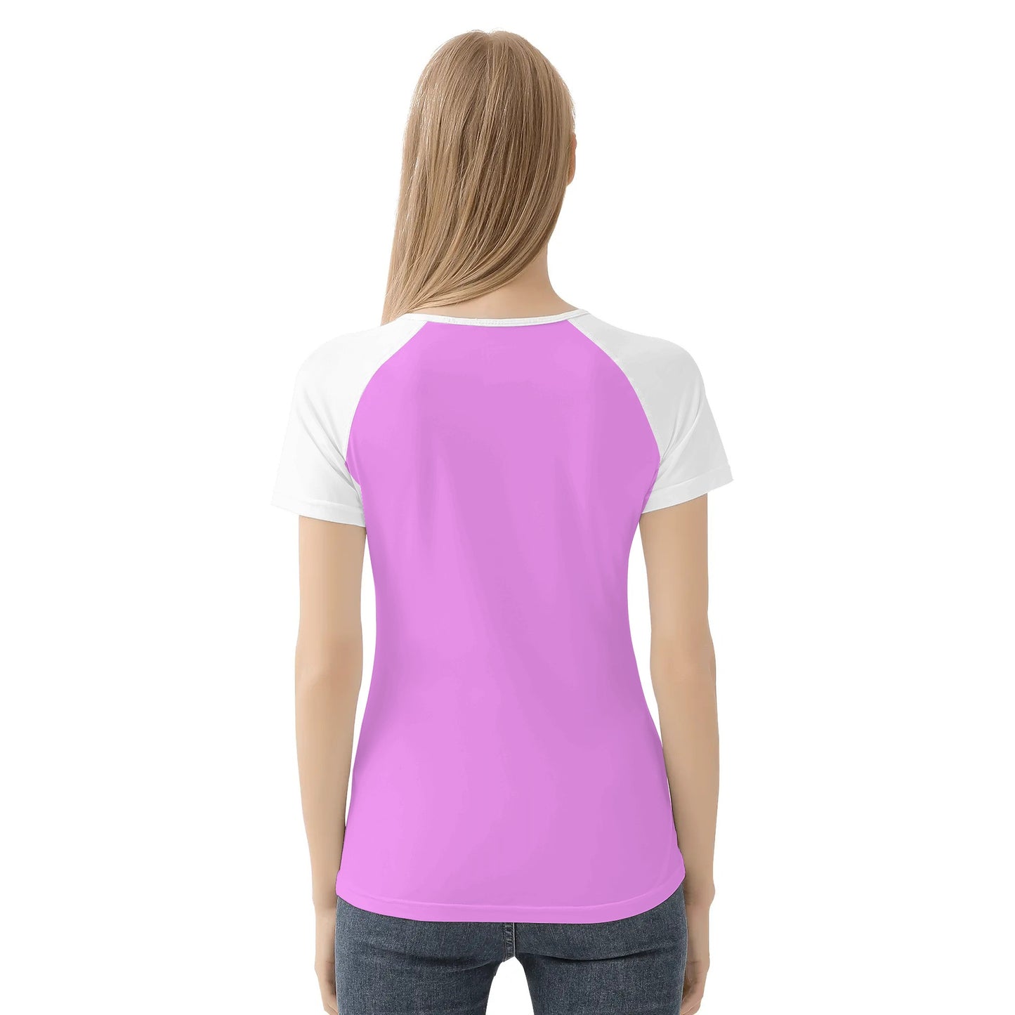 Womens Pink & White Ocean Scene Graphic T-shirt - NocturnalExpressions