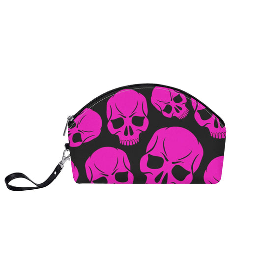 Skull Pattern Curved Make Up Bag - NocturnalExpressions