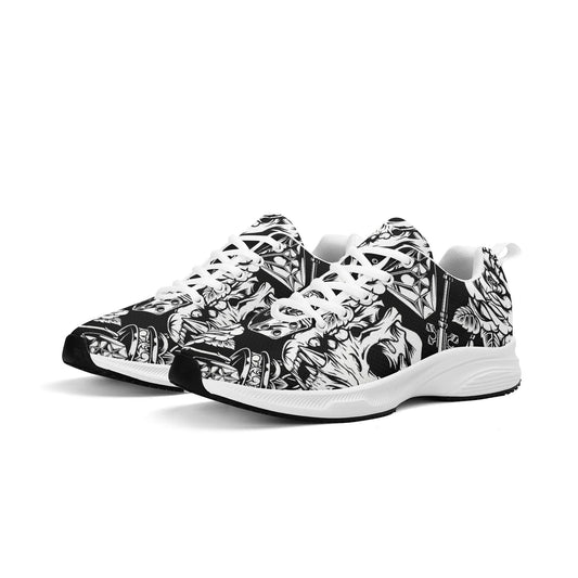 Skulls and Dice Tattoo Pattern Running Shoes - NocturnalExpressions