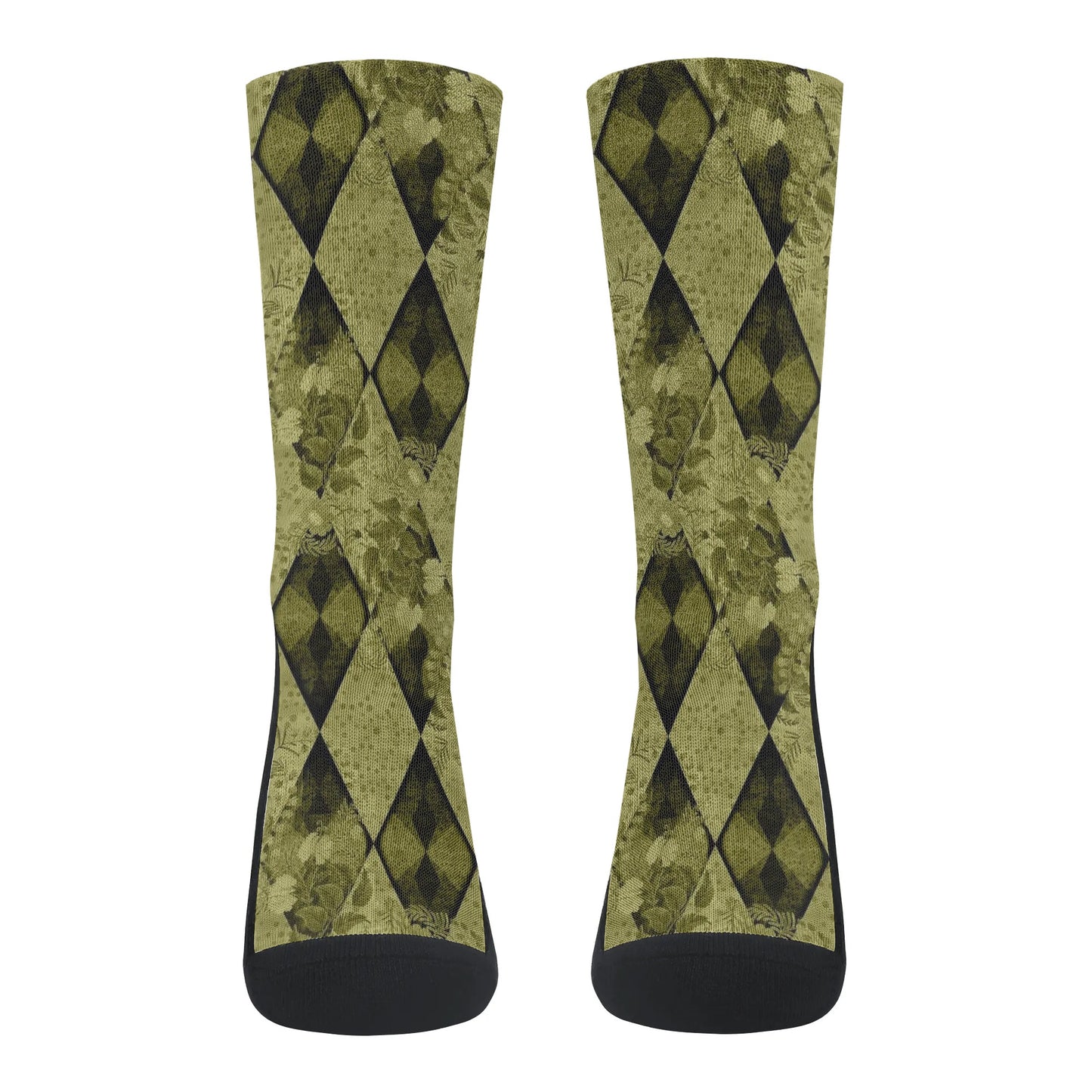 Argyle Pattern Crew Socks - NocturnalExpressions