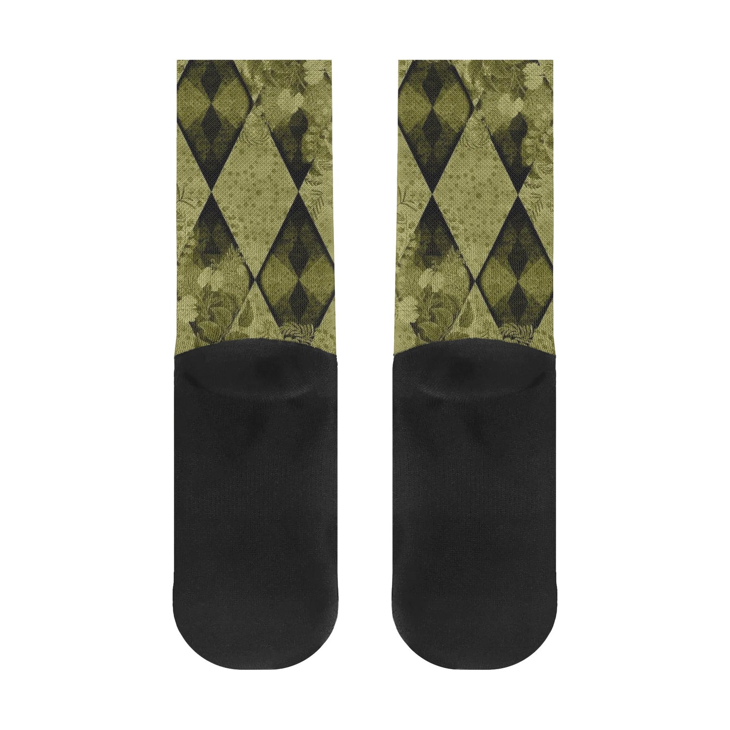 Argyle Pattern Crew Socks - NocturnalExpressions