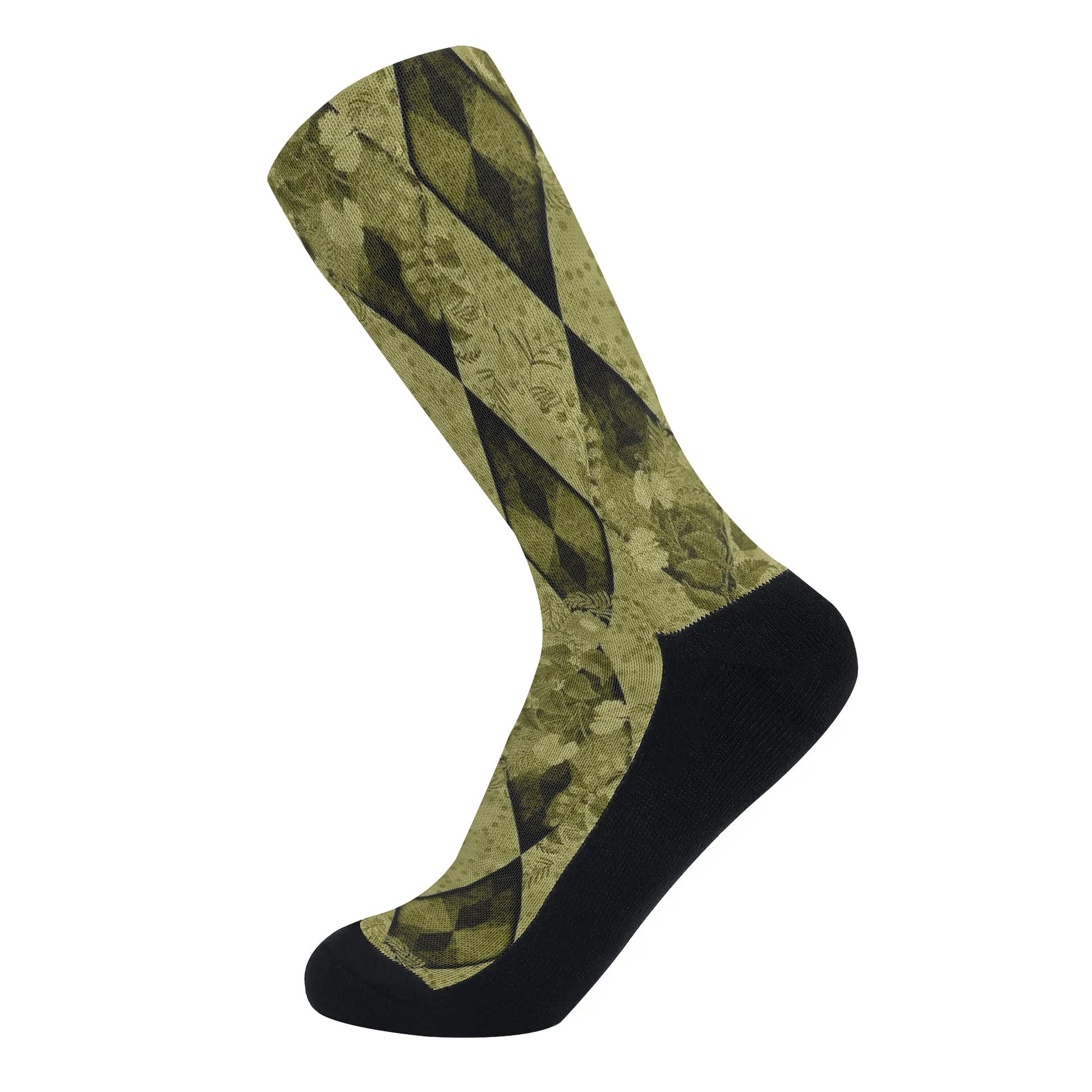 Argyle Pattern Crew Socks - NocturnalExpressions