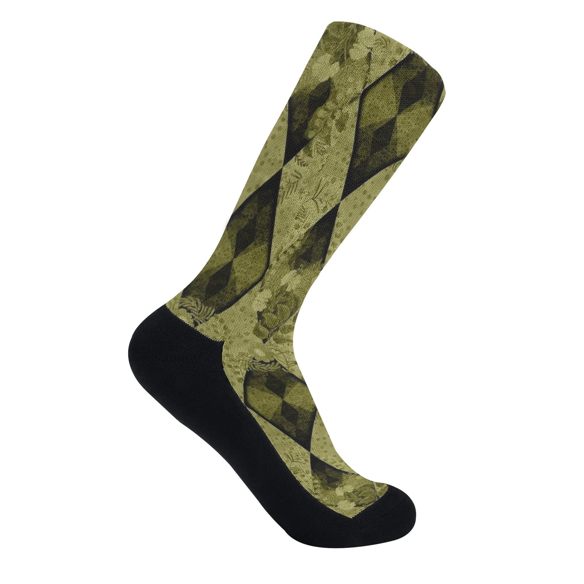 Argyle Pattern Crew Socks - NocturnalExpressions