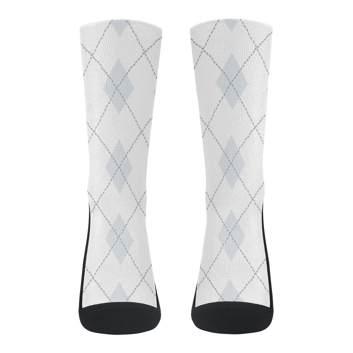 Argyle Pattern Crew Socks - NocturnalExpressions