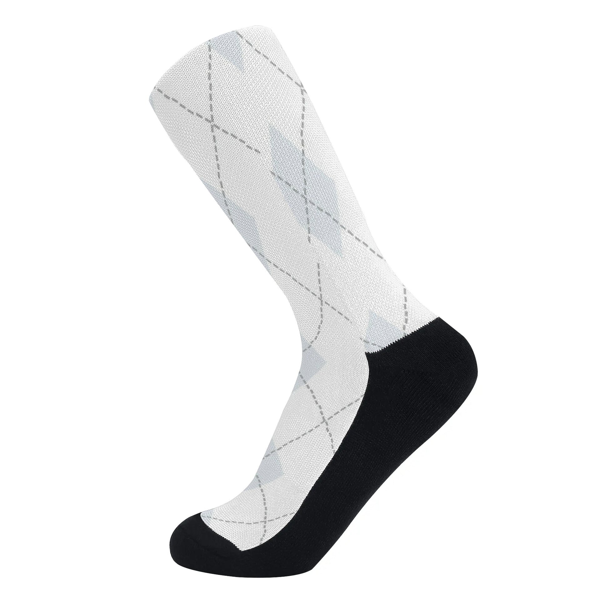 Argyle Pattern Crew Socks - NocturnalExpressions