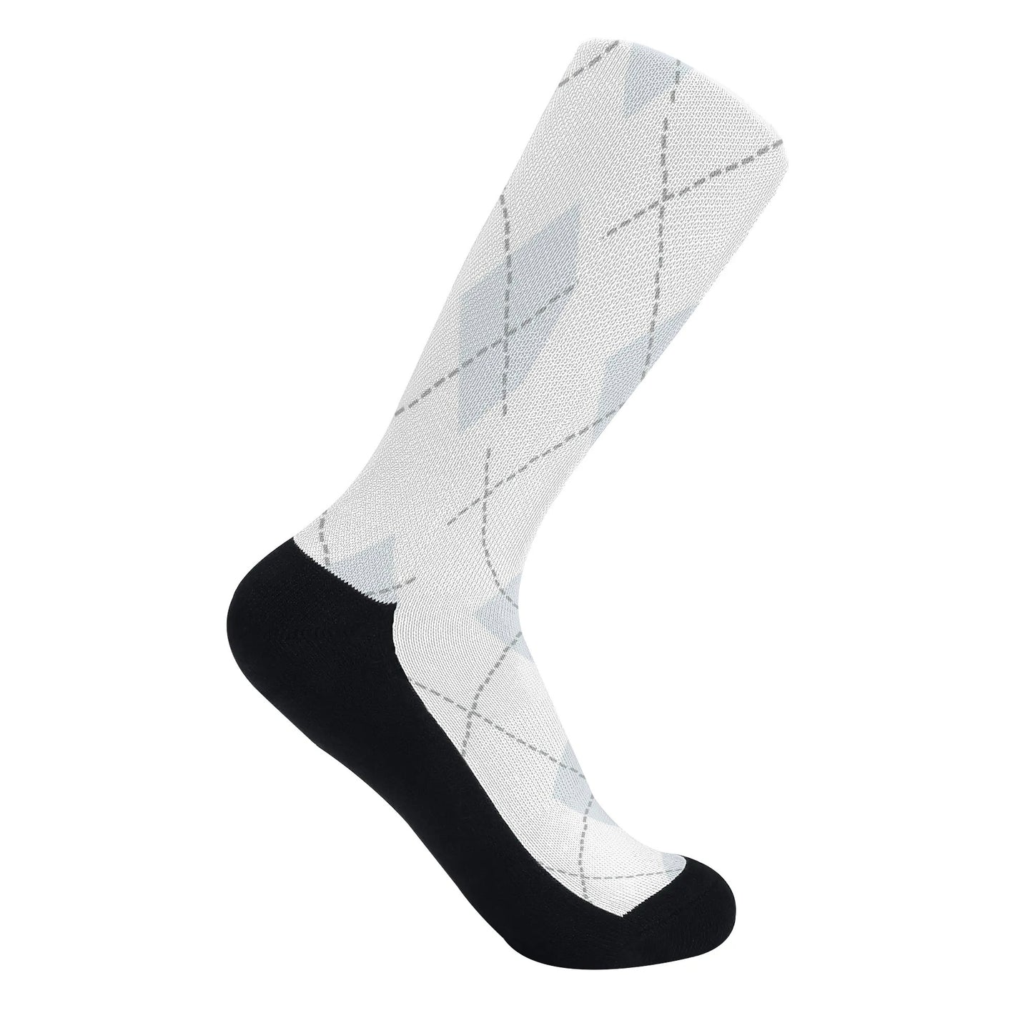 Argyle Pattern Crew Socks - NocturnalExpressions