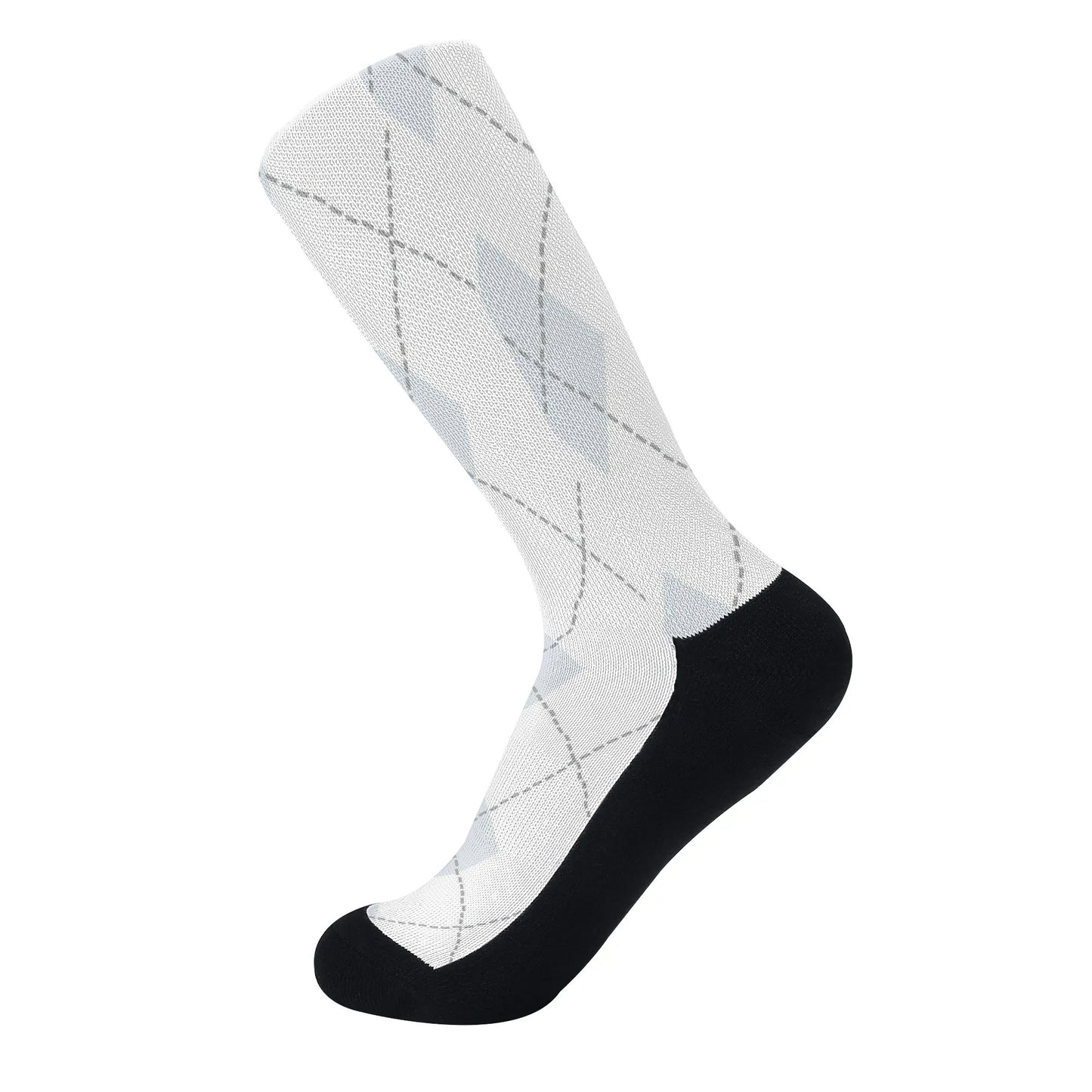 Argyle Pattern Crew Socks - NocturnalExpressions