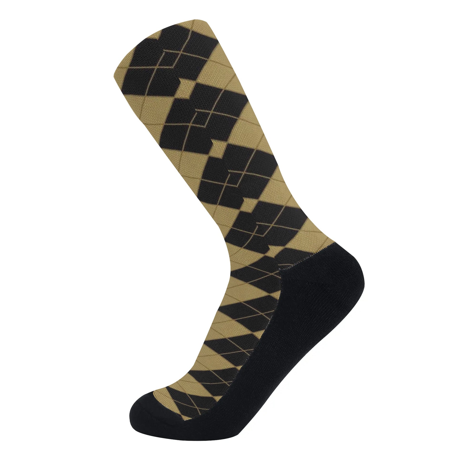 Argyle Pattern Crew Socks - NocturnalExpressions