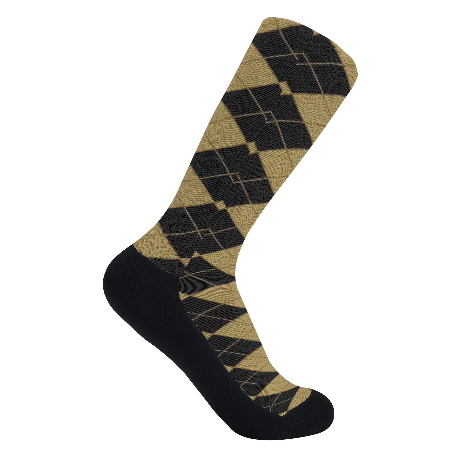 Argyle Pattern Crew Socks - NocturnalExpressions