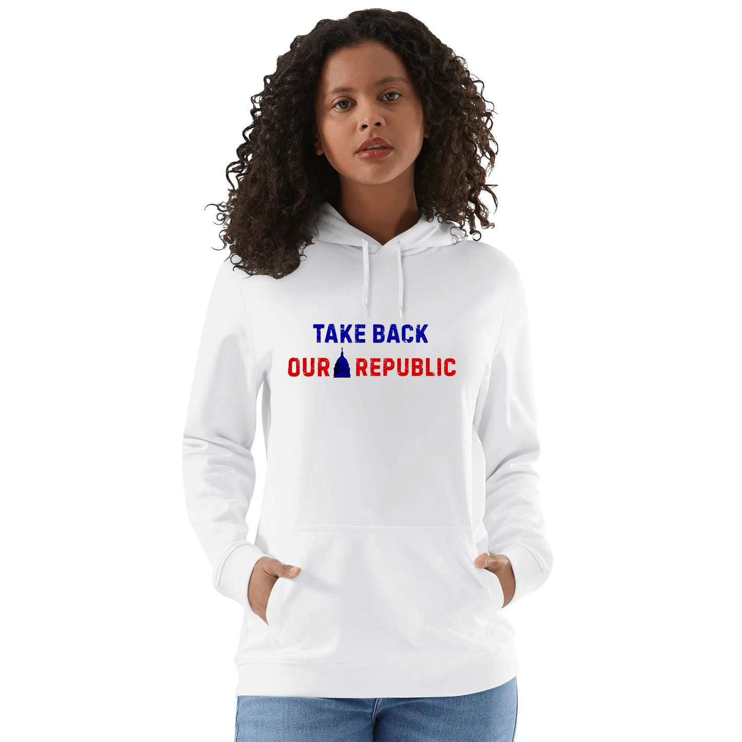 Unisex Take Back Our Republic Typography Cotton Pullover Hoodie - NocturnalExpressions