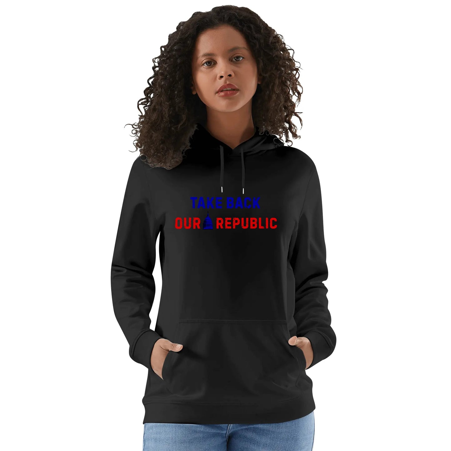 Unisex Take Back Our Republic Typography Cotton Pullover Hoodie - NocturnalExpressions