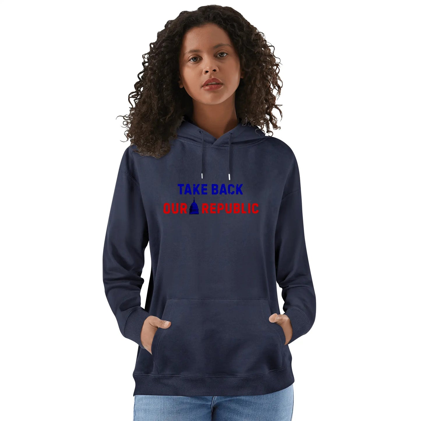 Unisex Take Back Our Republic Typography Cotton Pullover Hoodie - NocturnalExpressions