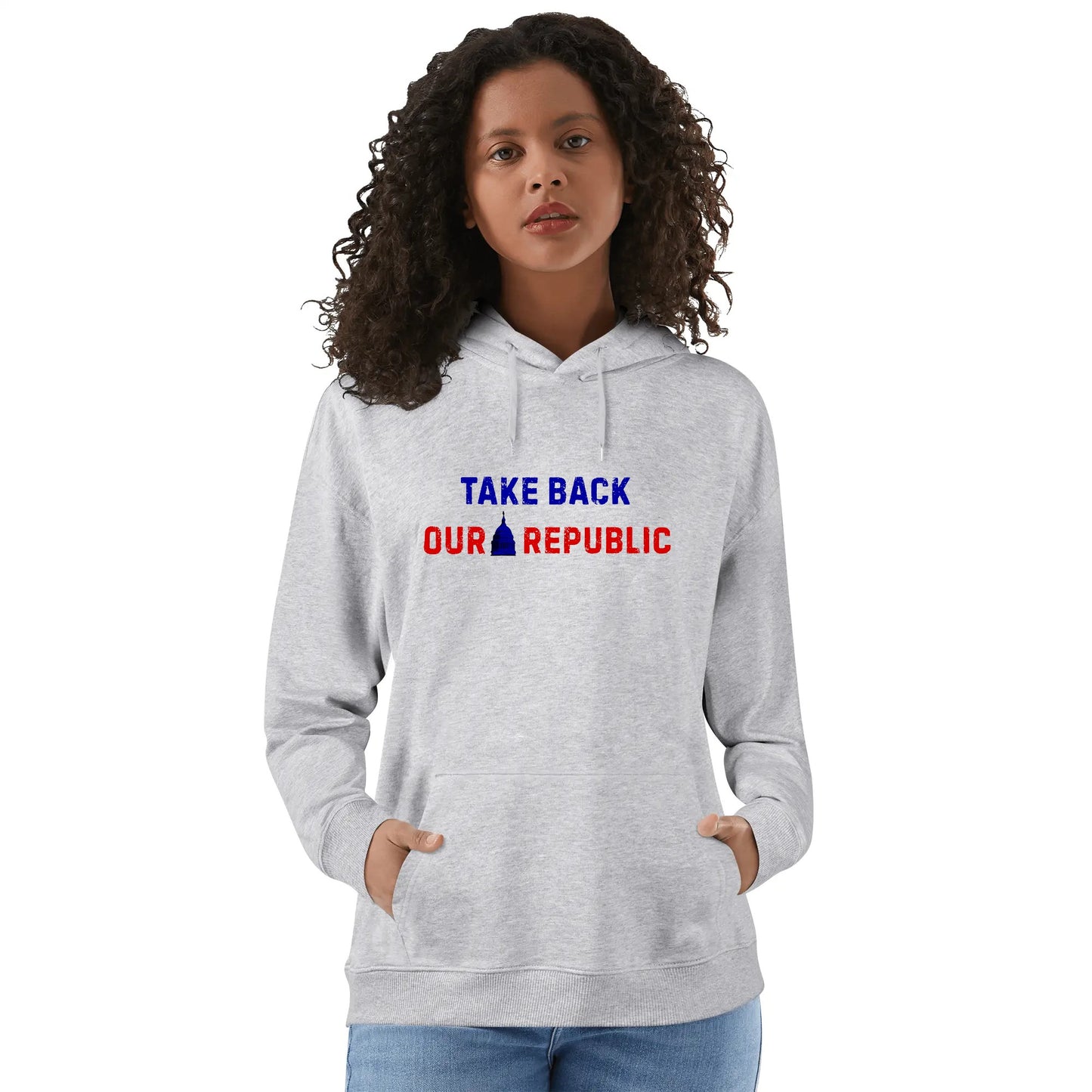 Unisex Take Back Our Republic Typography Cotton Pullover Hoodie - NocturnalExpressions