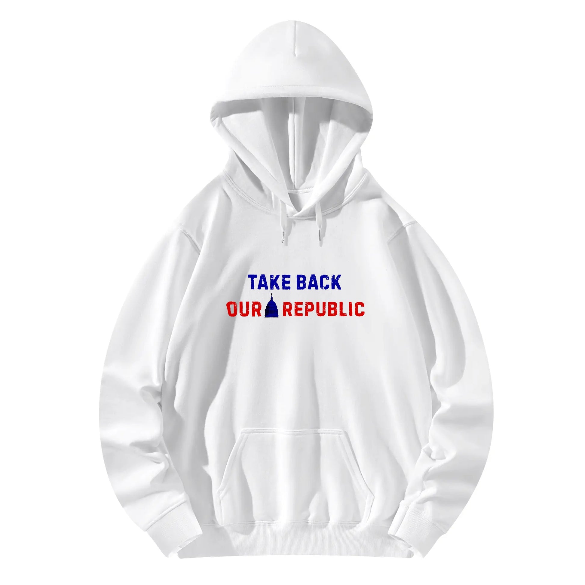 Unisex Take Back Our Republic Typography Cotton Pullover Hoodie - NocturnalExpressions