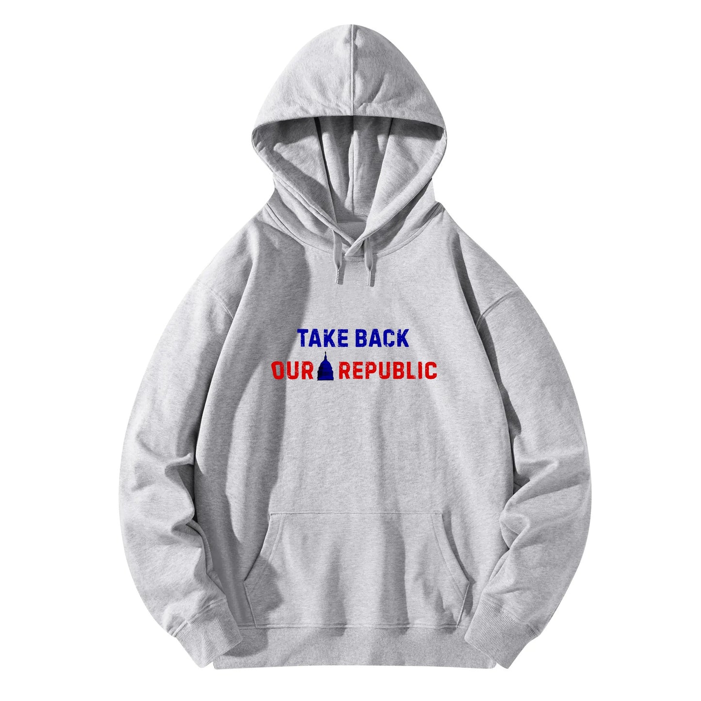 Unisex Take Back Our Republic Typography Cotton Pullover Hoodie - NocturnalExpressions