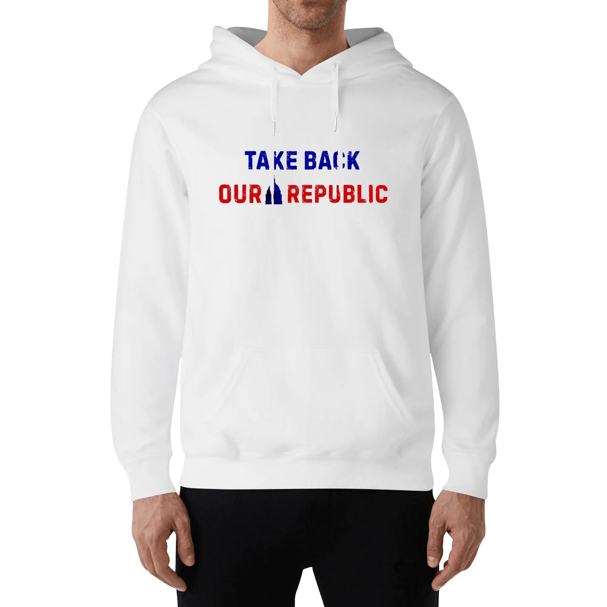 Unisex Take Back Our Republic Typography Cotton Pullover Hoodie - NocturnalExpressions