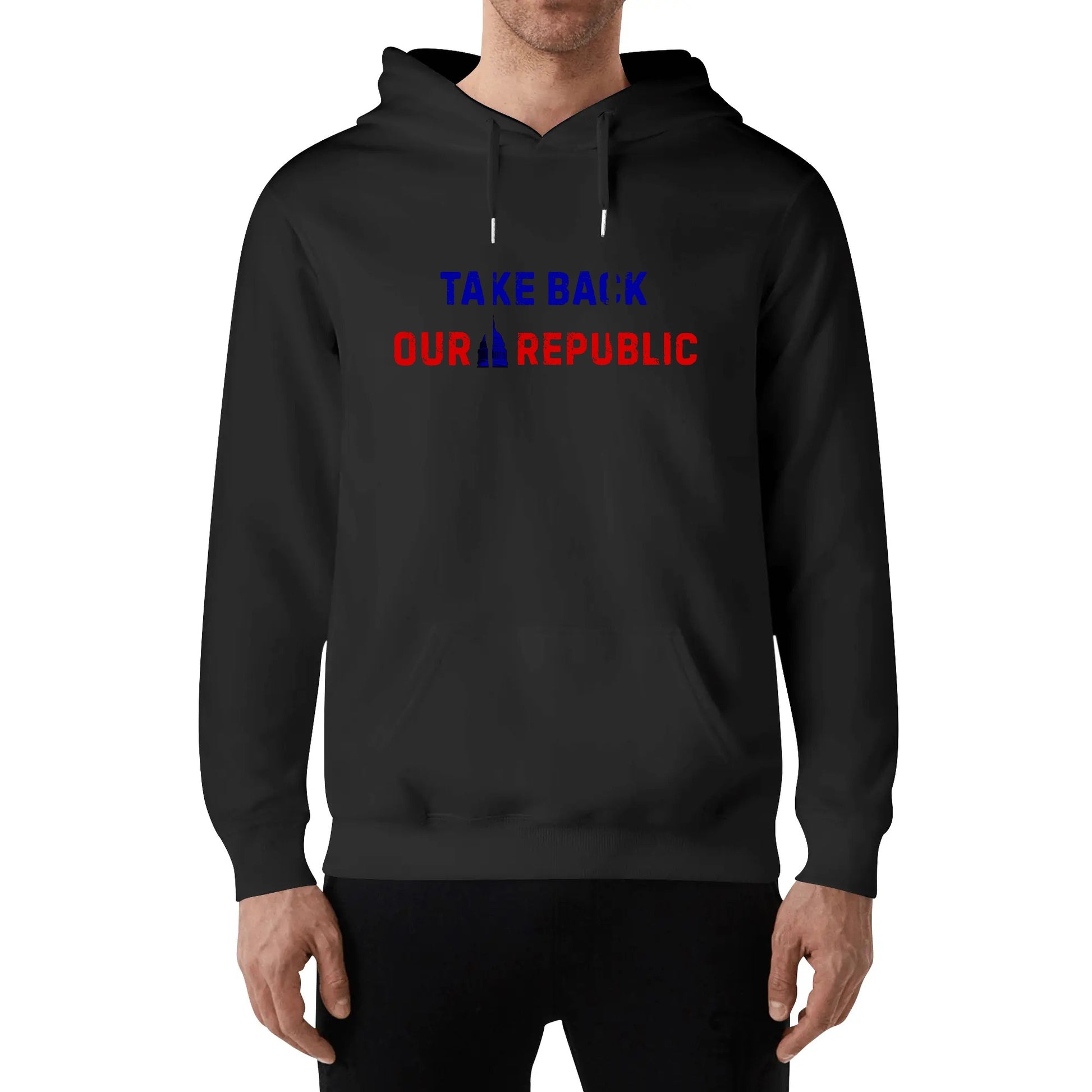 Unisex Take Back Our Republic Typography Cotton Pullover Hoodie - NocturnalExpressions