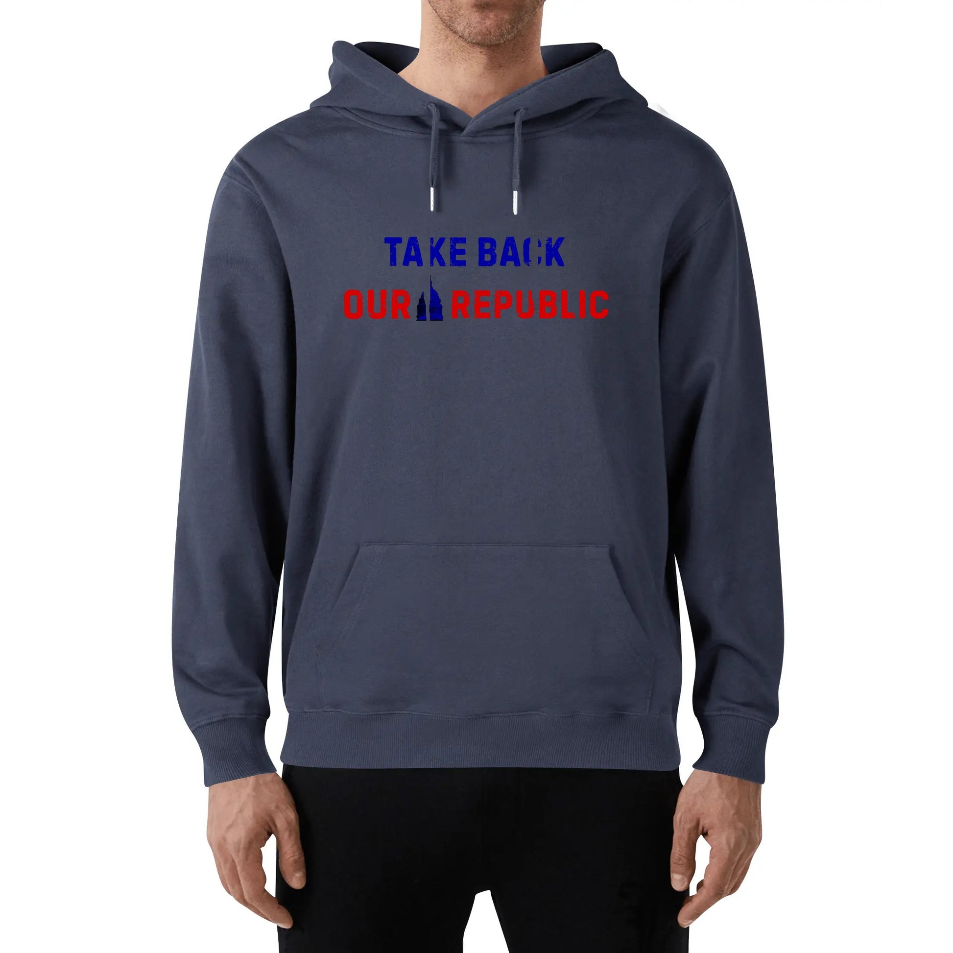 Unisex Take Back Our Republic Typography Cotton Pullover Hoodie - NocturnalExpressions