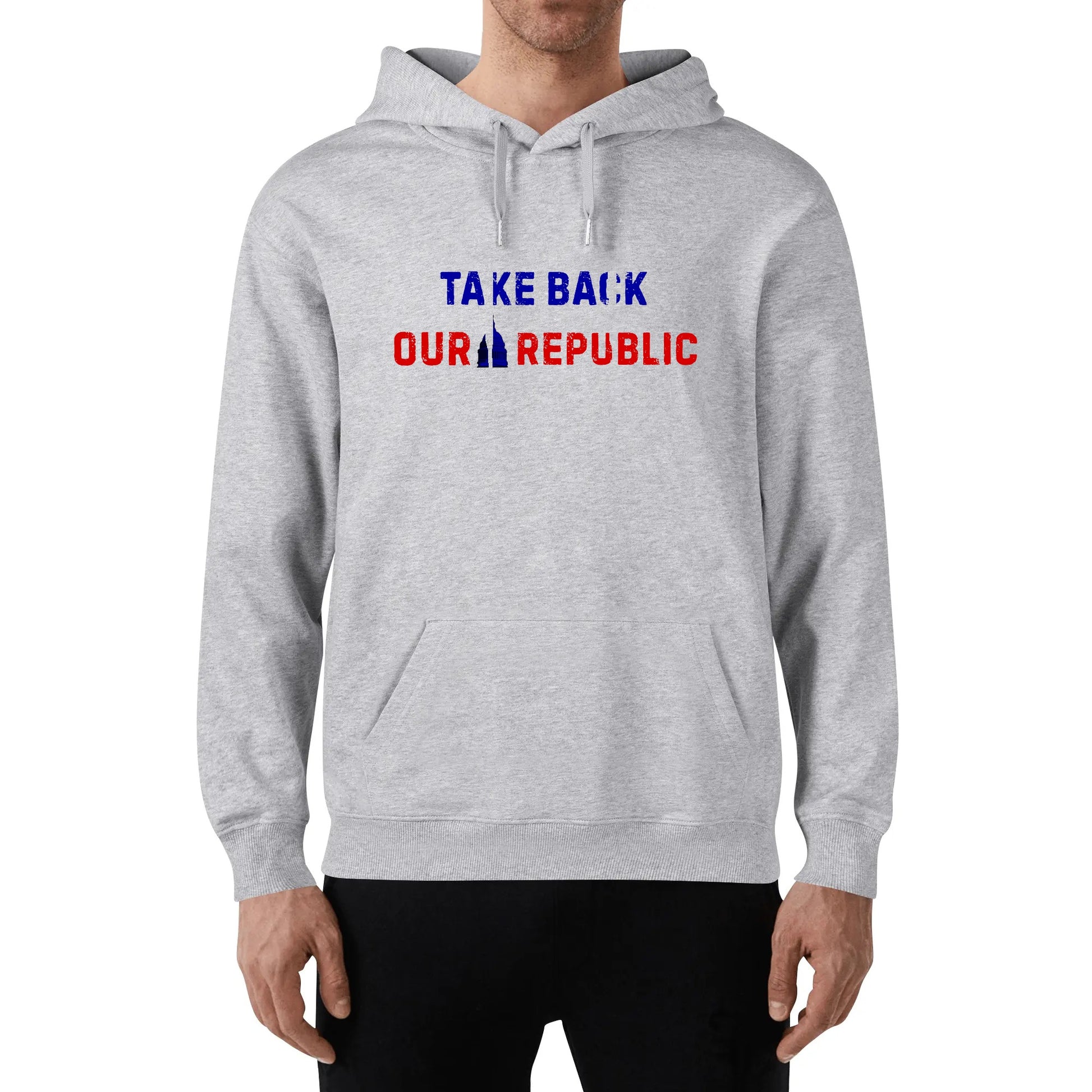 Unisex Take Back Our Republic Typography Cotton Pullover Hoodie - NocturnalExpressions