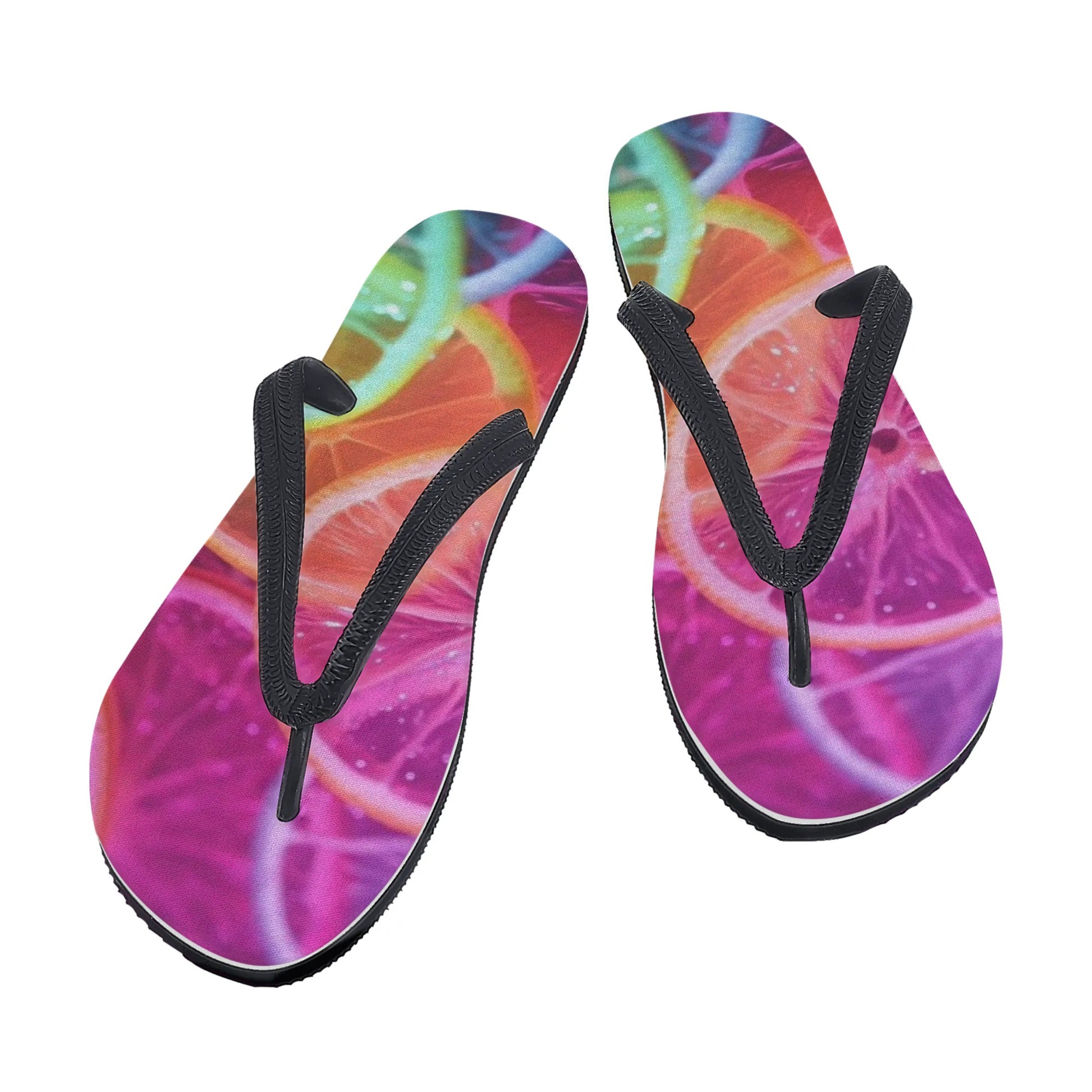 Womens Colorful Summer Style Printed Flip Flops - NocturnalExpressions