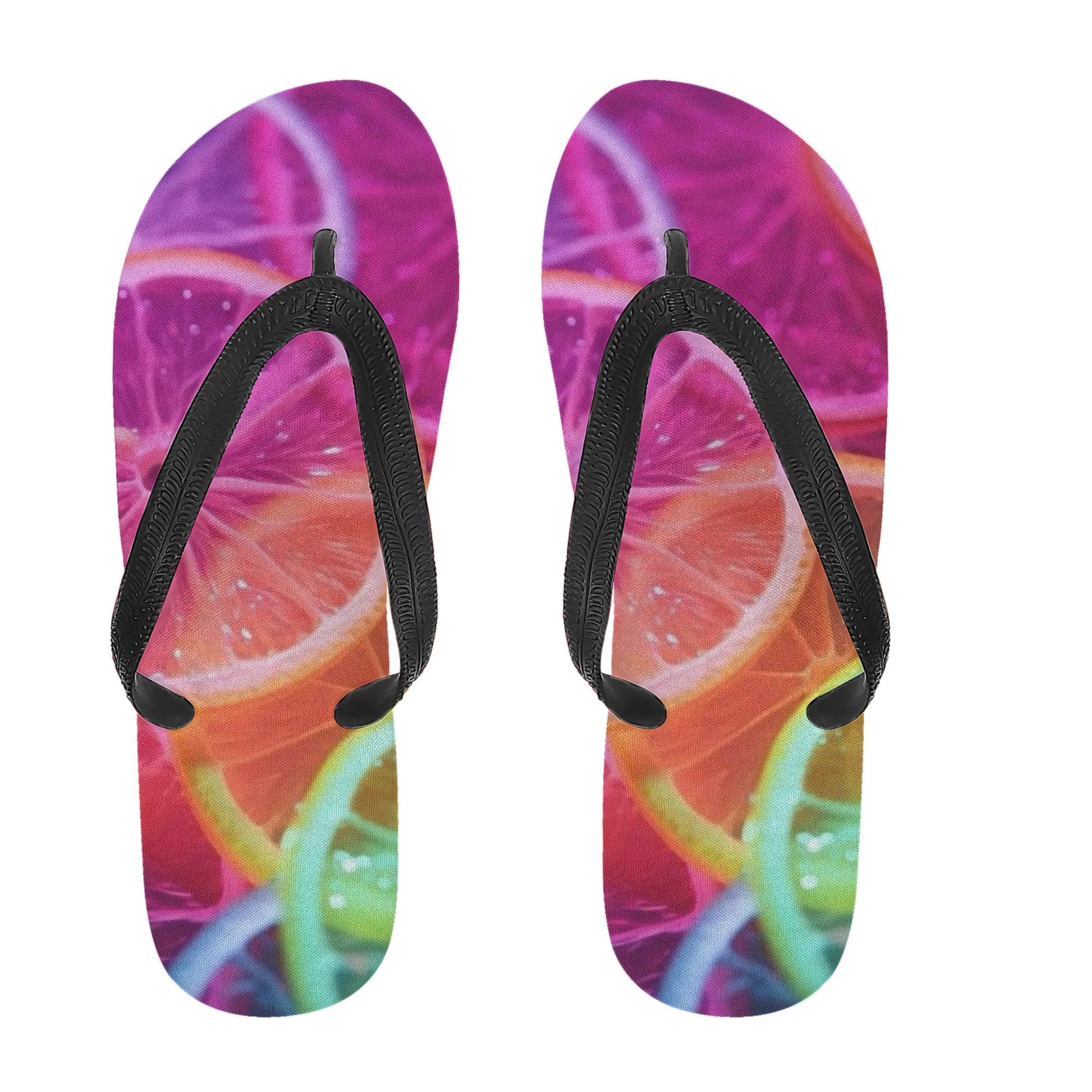 Womens Colorful Summer Style Printed Flip Flops - NocturnalExpressions