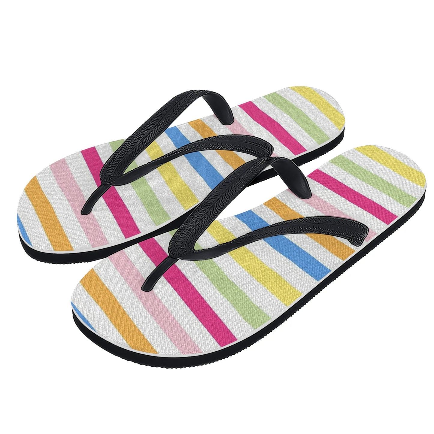 Womens Colorful Summer Style Printed Flip Flops - NocturnalExpressions