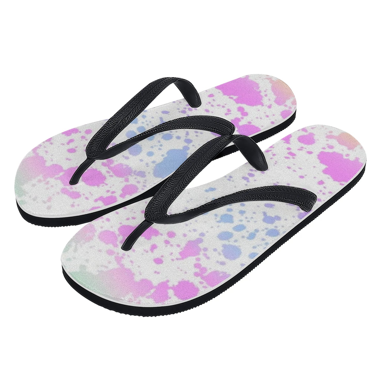 Womens Colorful Summer Style Printed Flip Flops - NocturnalExpressions